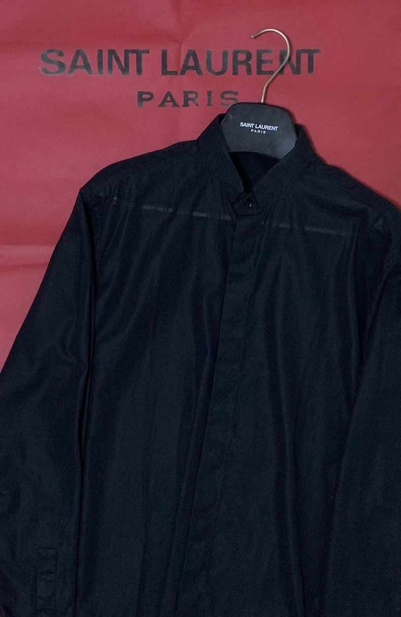 Saint Laurent Paris Saint Laurent Paris Saint Laurent Black Sheer Henley Shirt Size US M / EU 48-50 / 2 - 5 Thumbnail