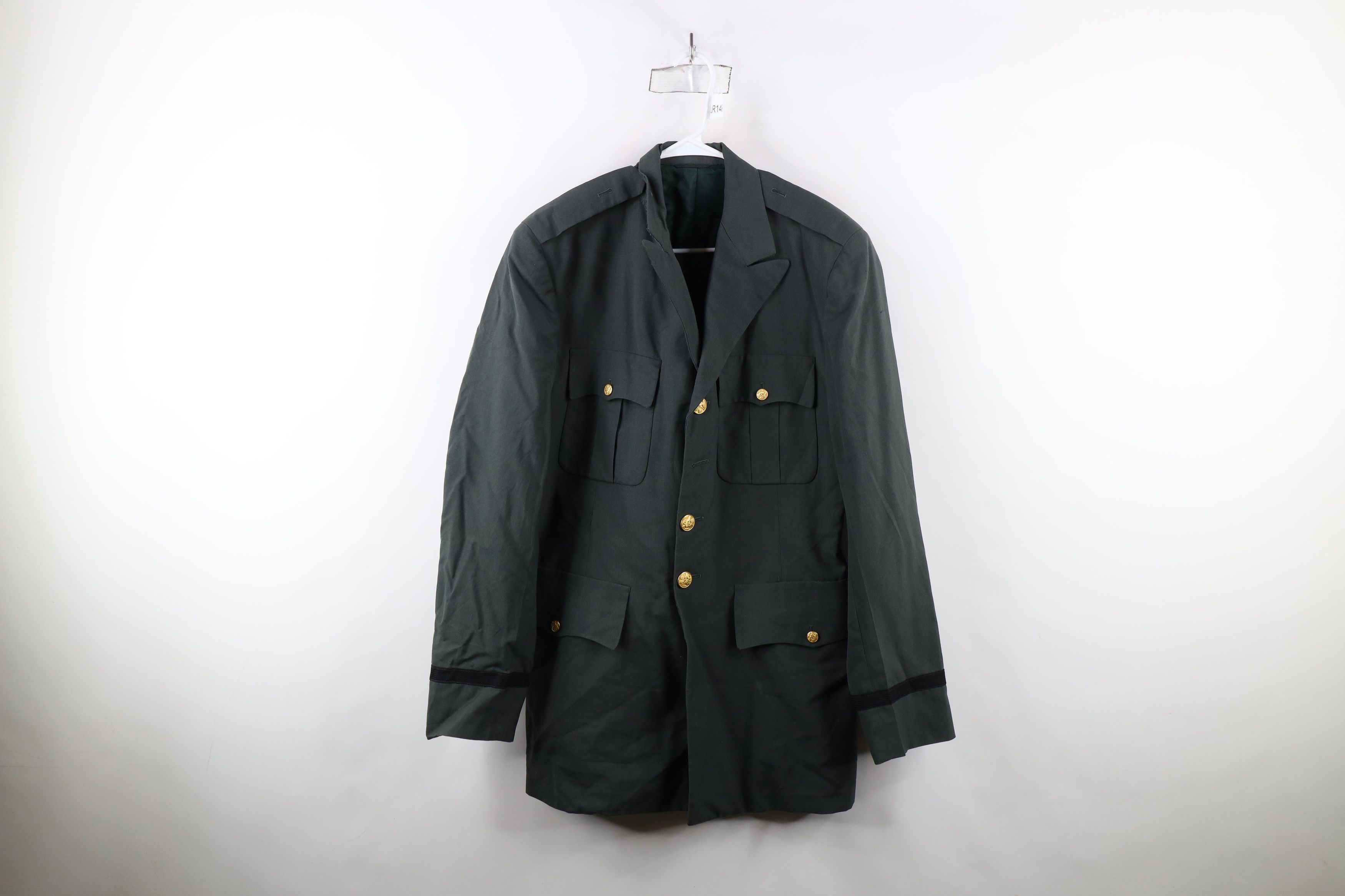 Vintage Vintage 60s Vietnam War Lined Wool Officer Jacket Green USA Size US XL / EU 56 / 4 - 1 Thumbnail