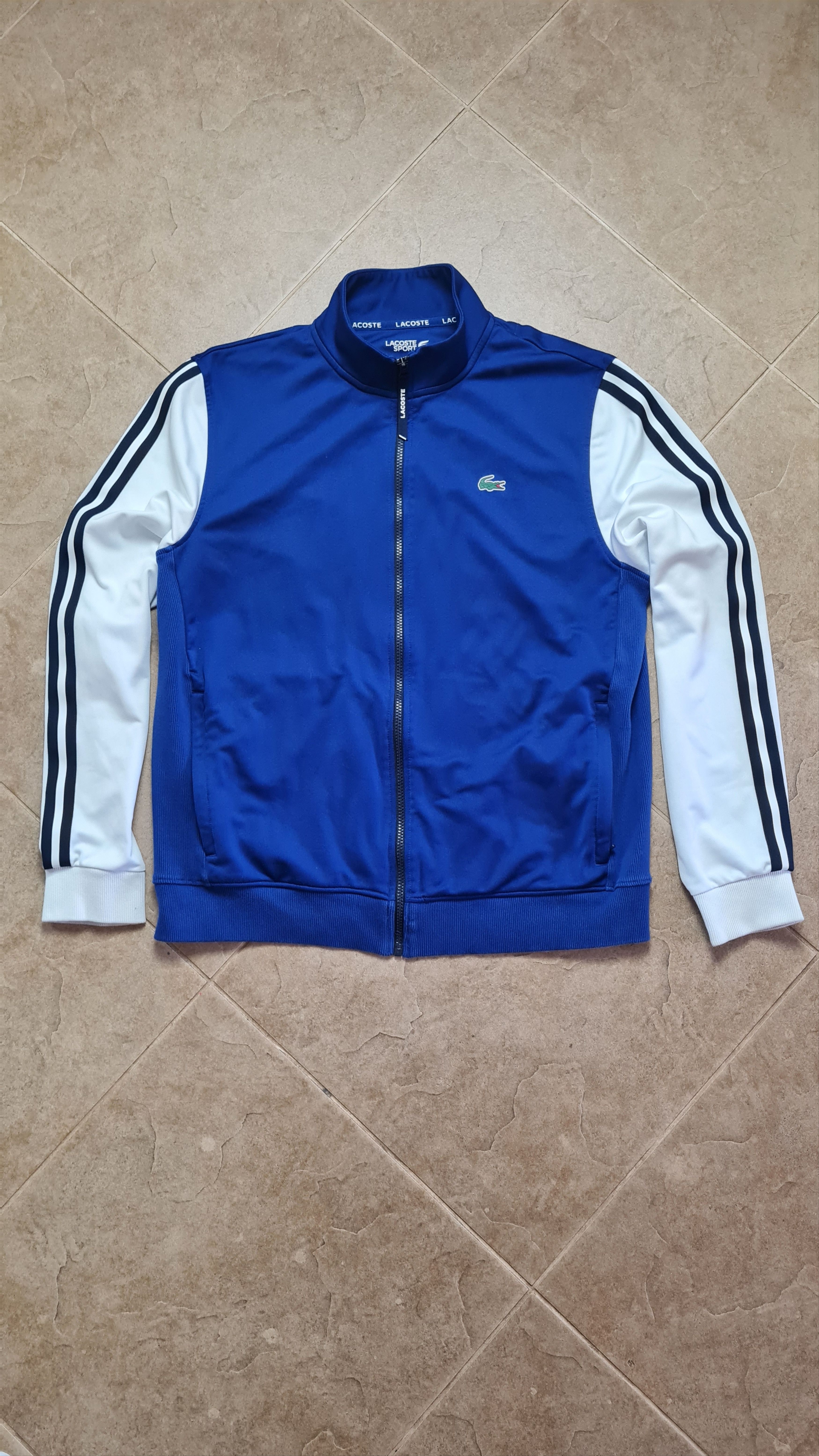 Lacoste Vintage sweatshirt LACOSTE Mens Track Jacket Blue Size US XXL / EU 58 / 5 - 18 Thumbnail