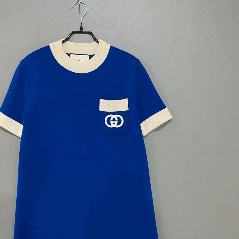 Gucci Blue Double G Dress by GUCCI-2505 Size M / US 6-8 / IT 42-44 - 2 Thumbnail