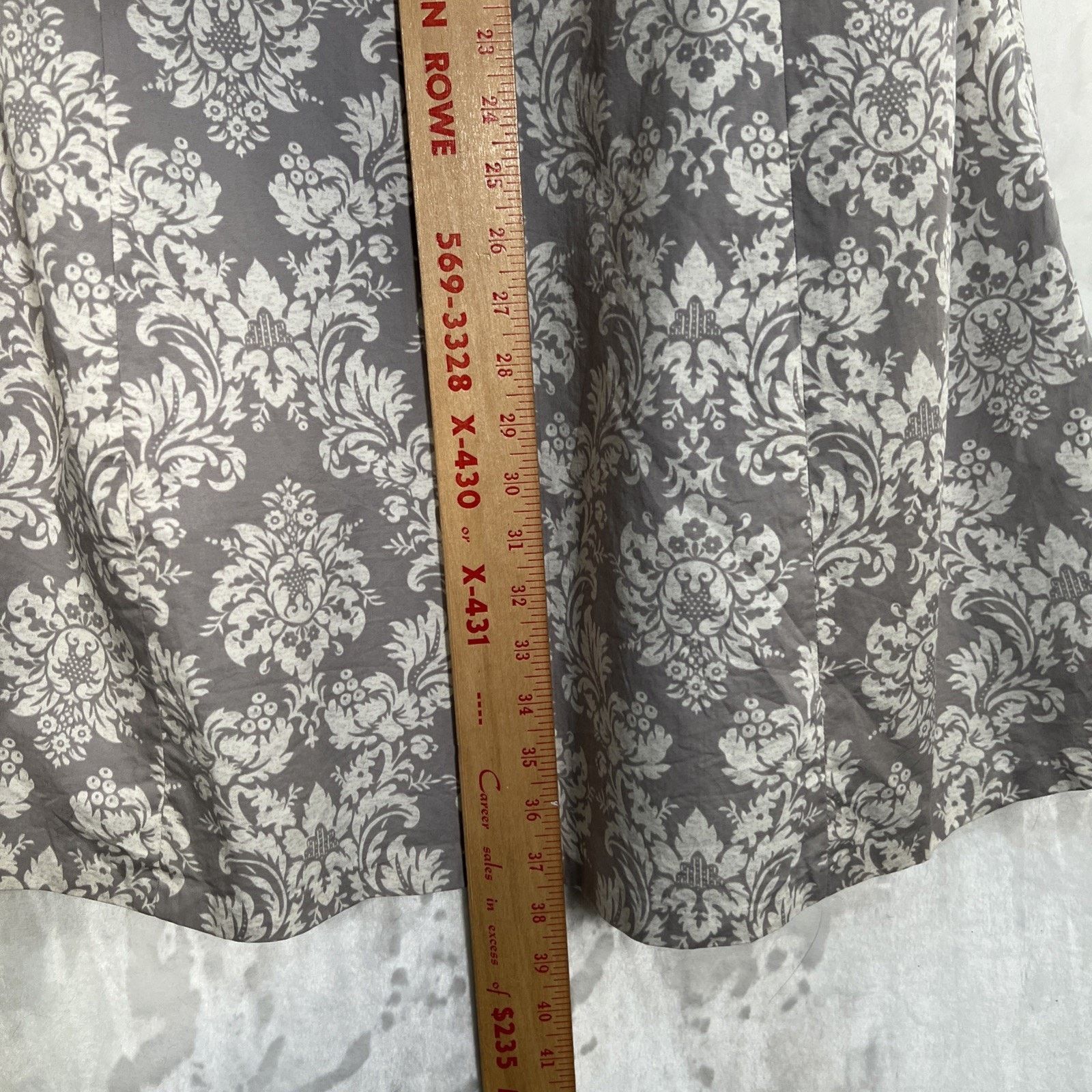 Loft Ann Taylor LOFT Strapless Summer Dress Gray White Floral Size XL / US 12-14 / IT 48-50 - 5 Thumbnail