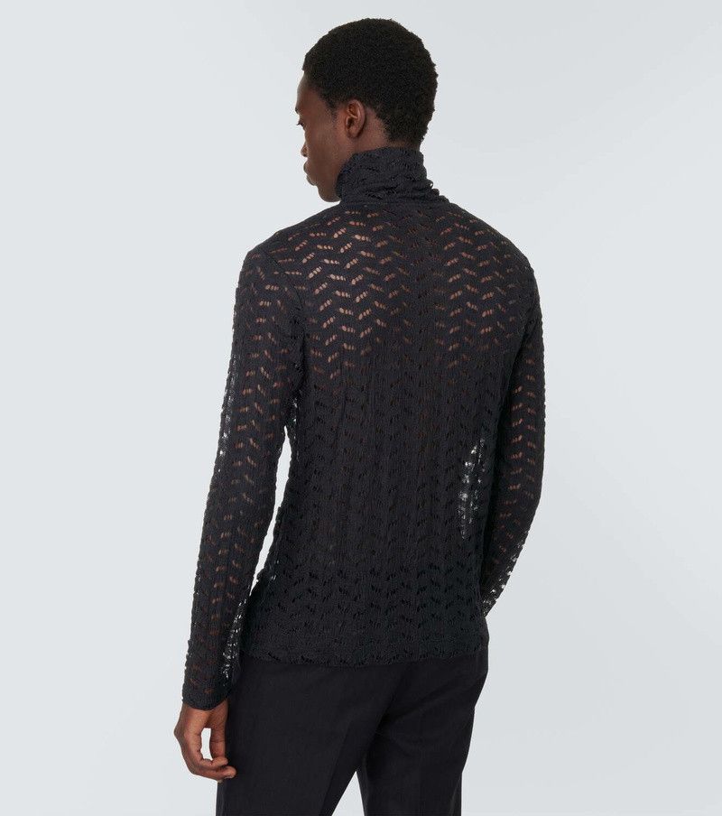 Dries Van Noten Dries Van Noten Open-knit Turtleneck Size US M / EU 48-50 / 2 - 5 Thumbnail