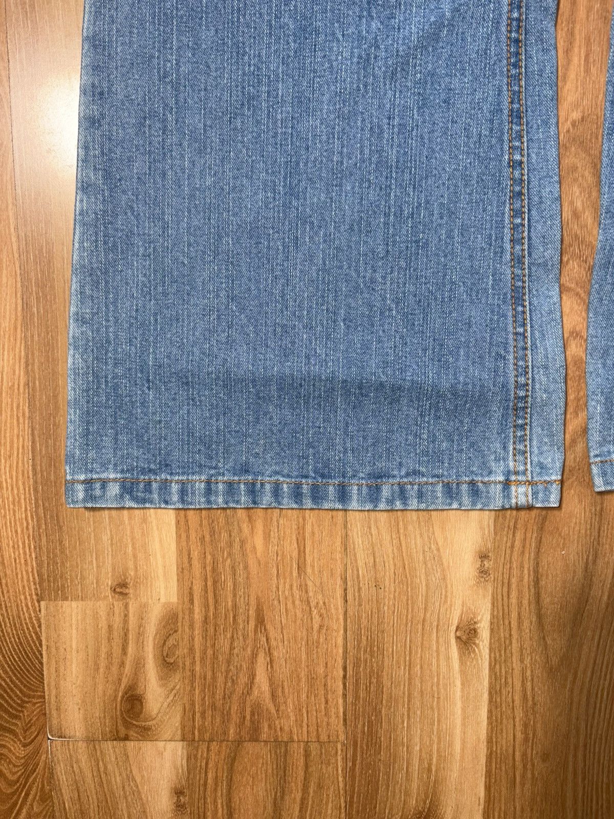 Japanese Brand VTG 2000’s Blue Coral Y2K Flare Jeans –Crossover Back Detail Size US 38 / EU 54 - 5 Thumbnail