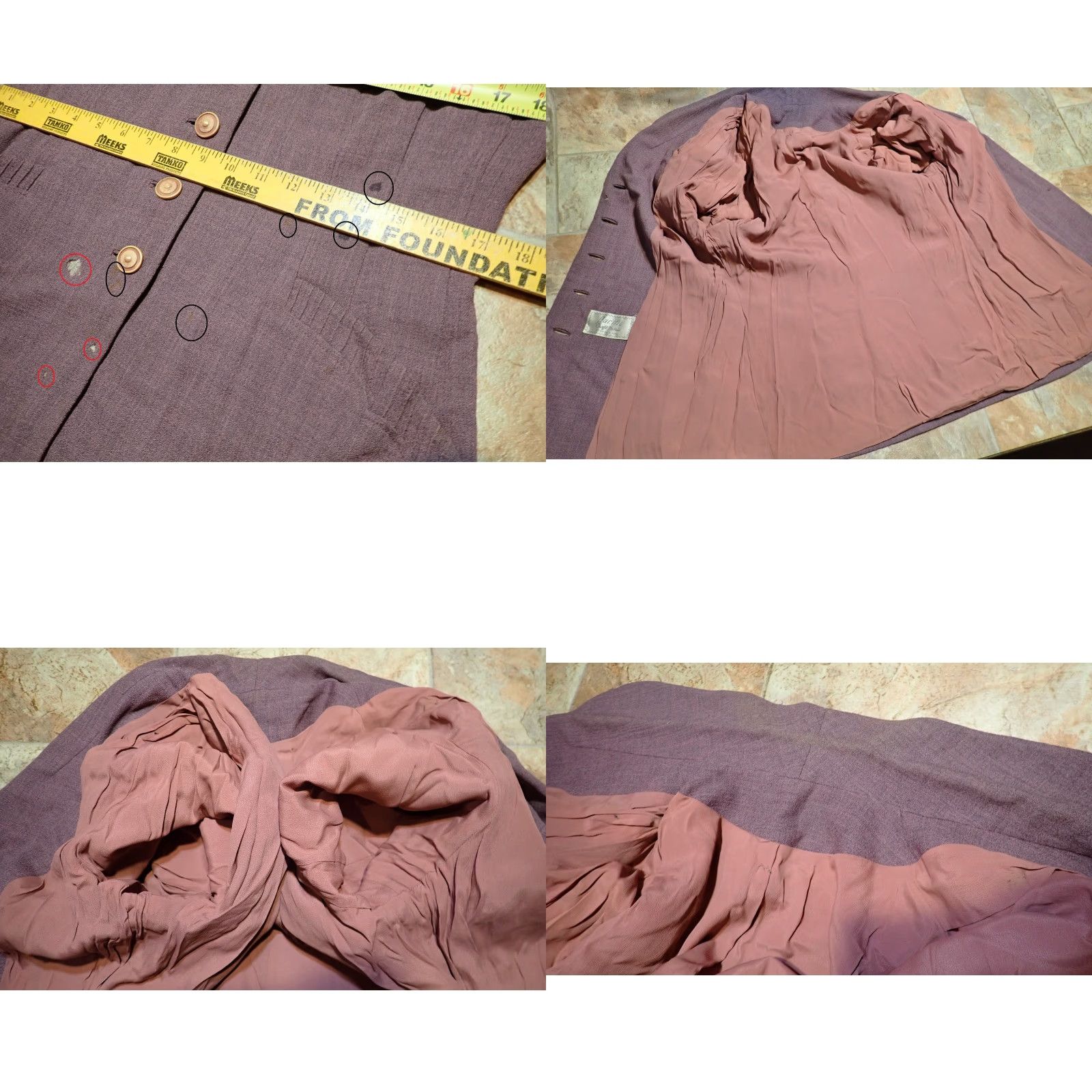Vintage VINTAGE Pacific Craft Blazer Category: Jacket Women S Purple 60s 50s USA Classic Preppy Distressed Wool Blazer M Size S / US 4 / IT 40 - 8 Thumbnail