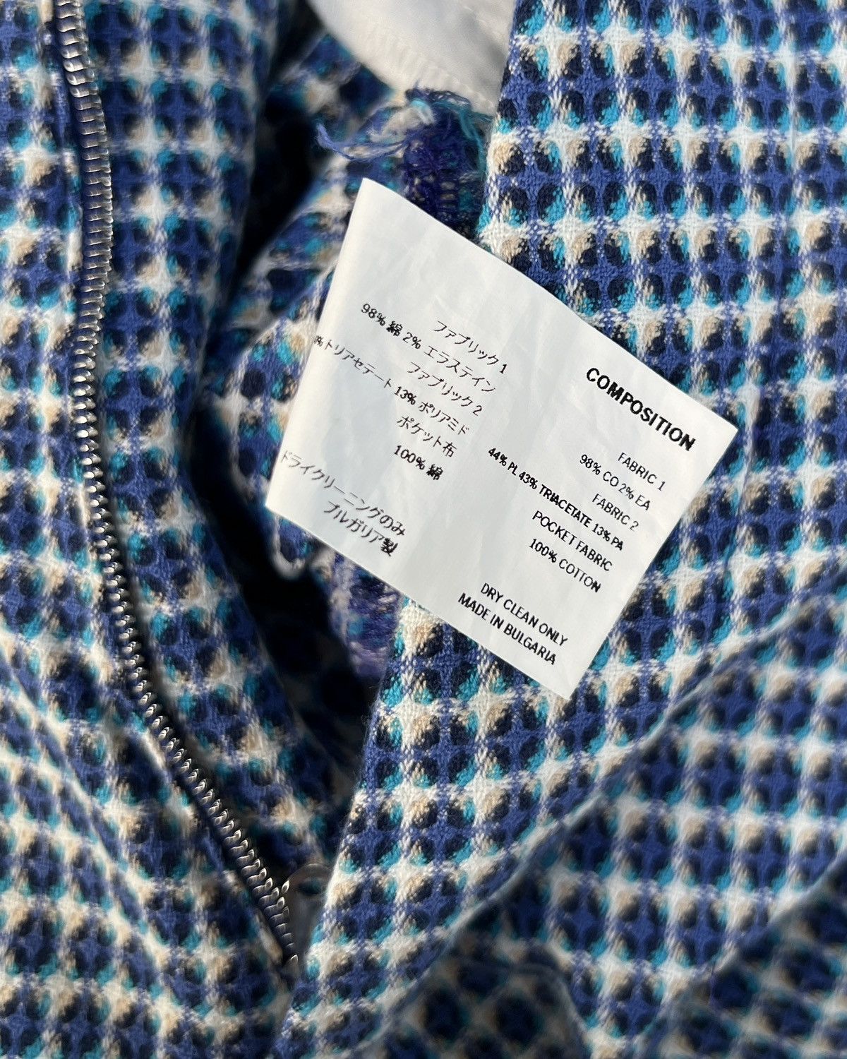 Kiko Kostadinov 00082020 Tulcea Cobalt Orb Check Darted Pants Size US 30 / EU 46 - 11 Thumbnail