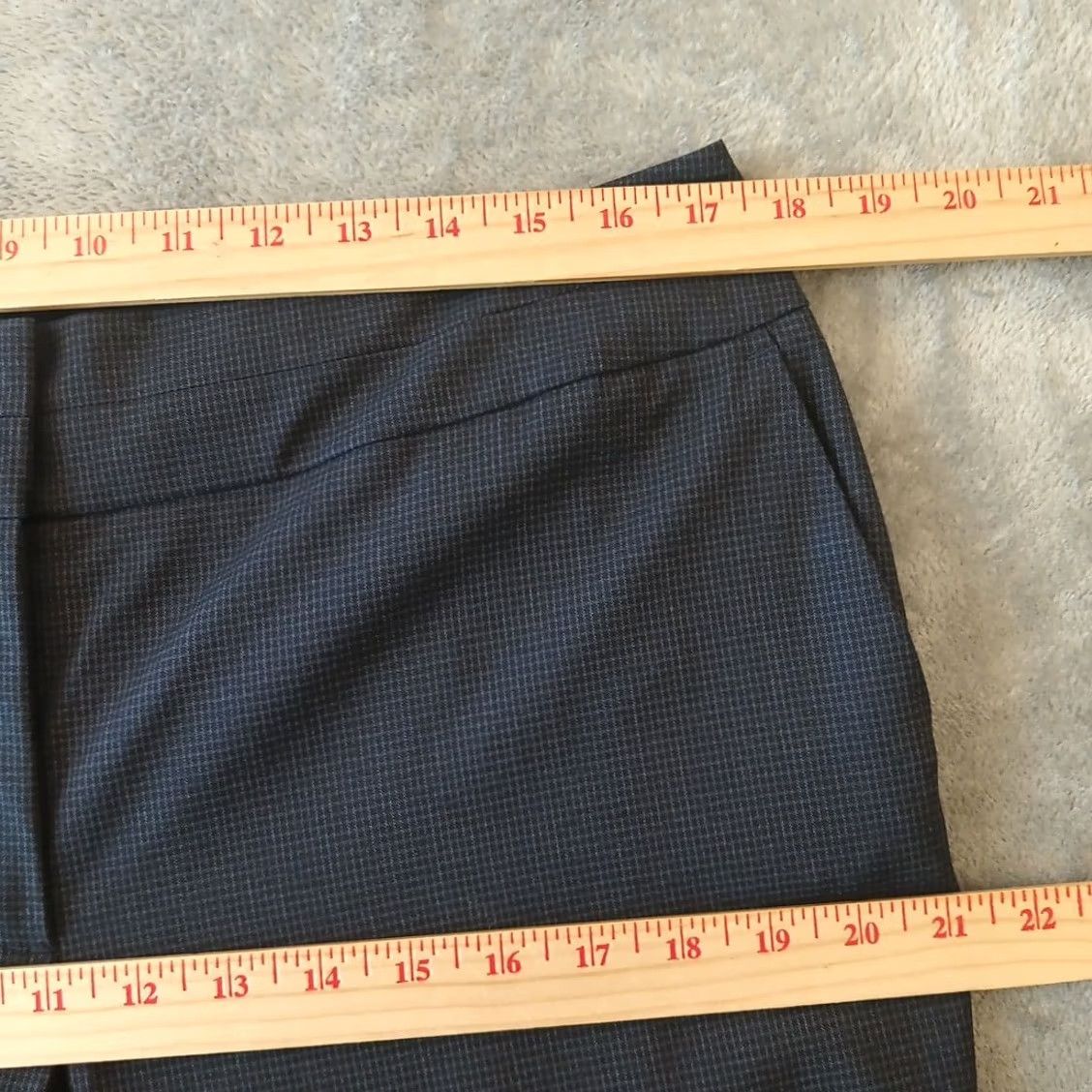 Ann Taylor Ann Taylor Petite Dress Pants Womens Size 12P Micro Check Blue Black Size 34" / US 12 / IT 48 - 3 Thumbnail