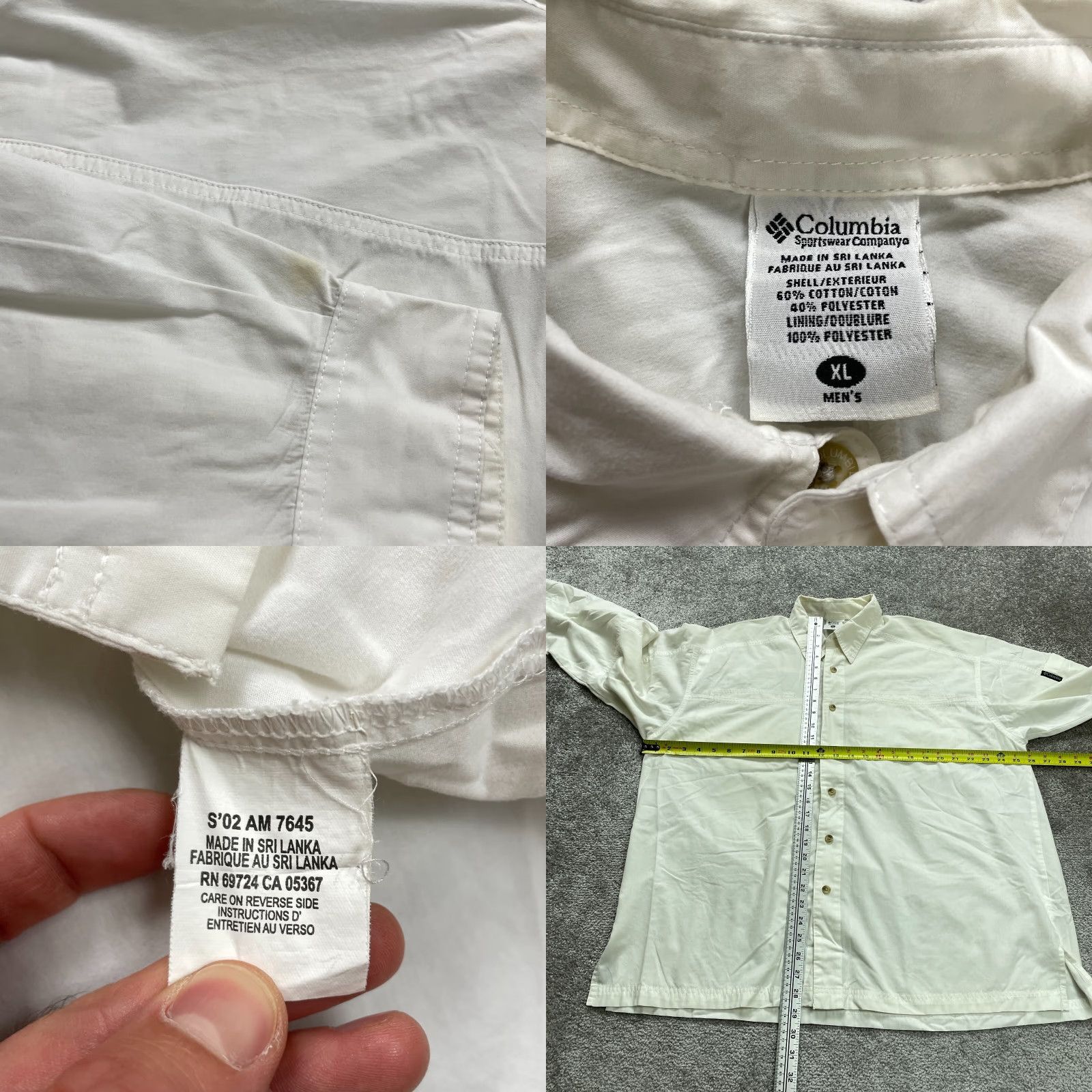 Vintage Columbia Shirt Mens XL White Long Sleeve Button-Down Casual Outdoor Top Size US XL / EU 56 / 4 - 8 Thumbnail