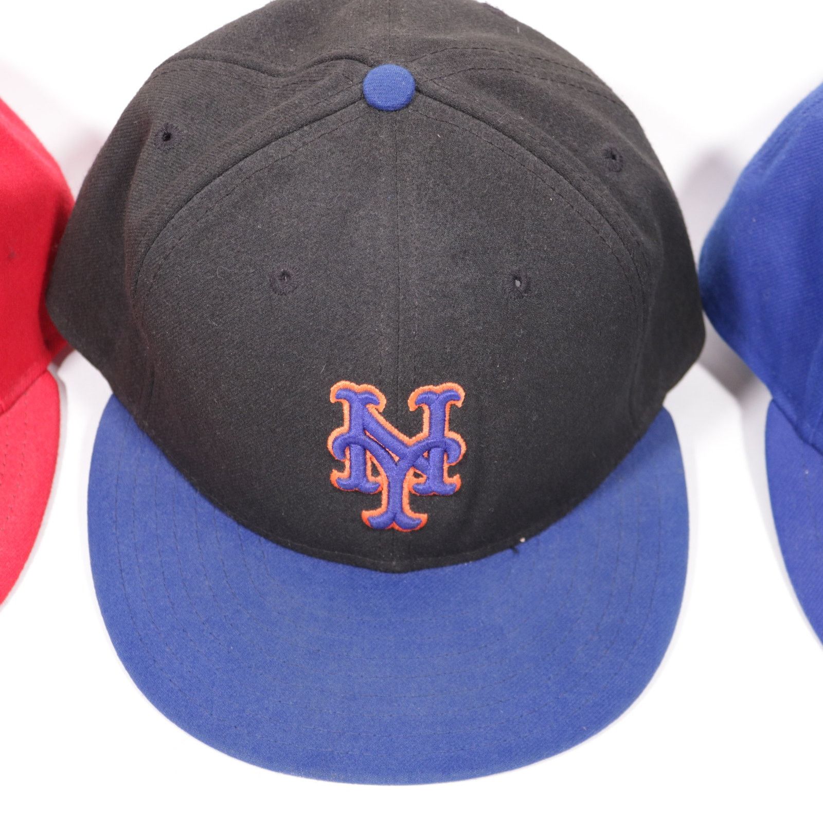 New Era 4x New York Mets Fitted Hats NY Blue Black Red New Era Size 38 - 3 Thumbnail