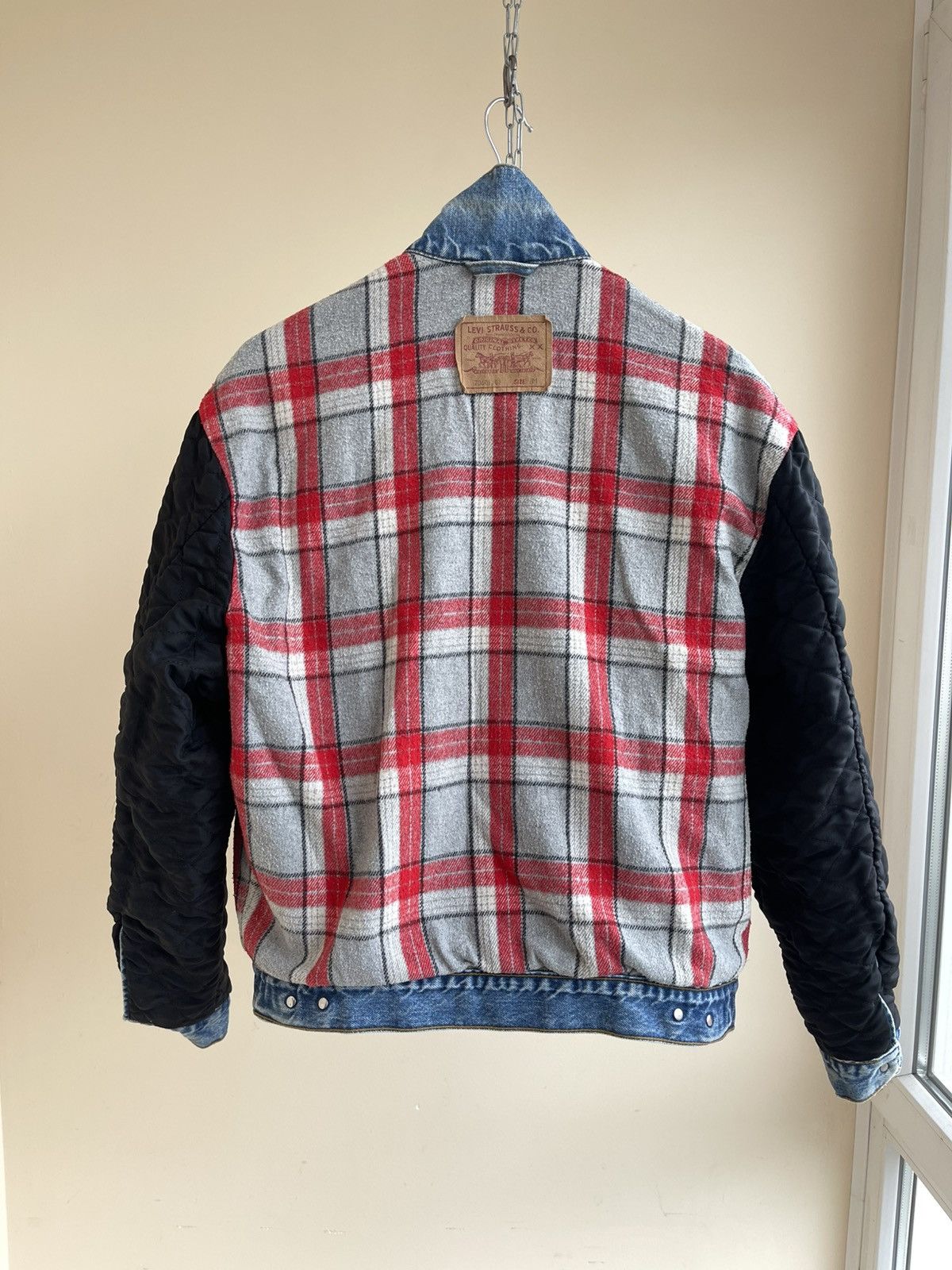Levi's Type 3 Flannel Blanked Lined Washed Denim Trucker Jacket 90s Size US M / EU 48-50 / 2 - 6 Thumbnail