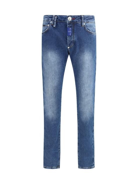 Philipp Plein PHILIPP PLEIN Men Denim Pants SAECMDT4011PDE004N 08HS BLUE Size US 36 / EU 52 - 1 Thumbnail