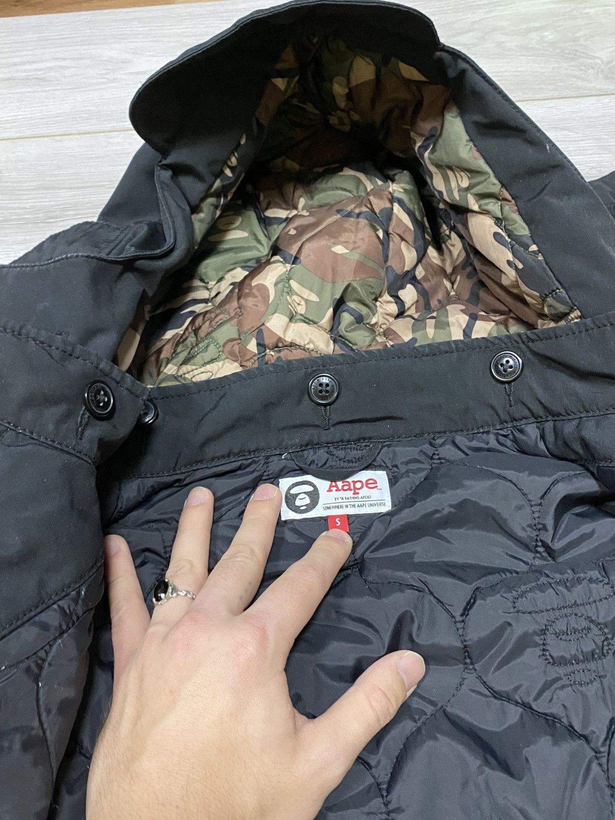 Aape Aape by Bape ninja parka mask big logo jacket Japan Size US S / EU 44-46 / 1 - 9 Thumbnail