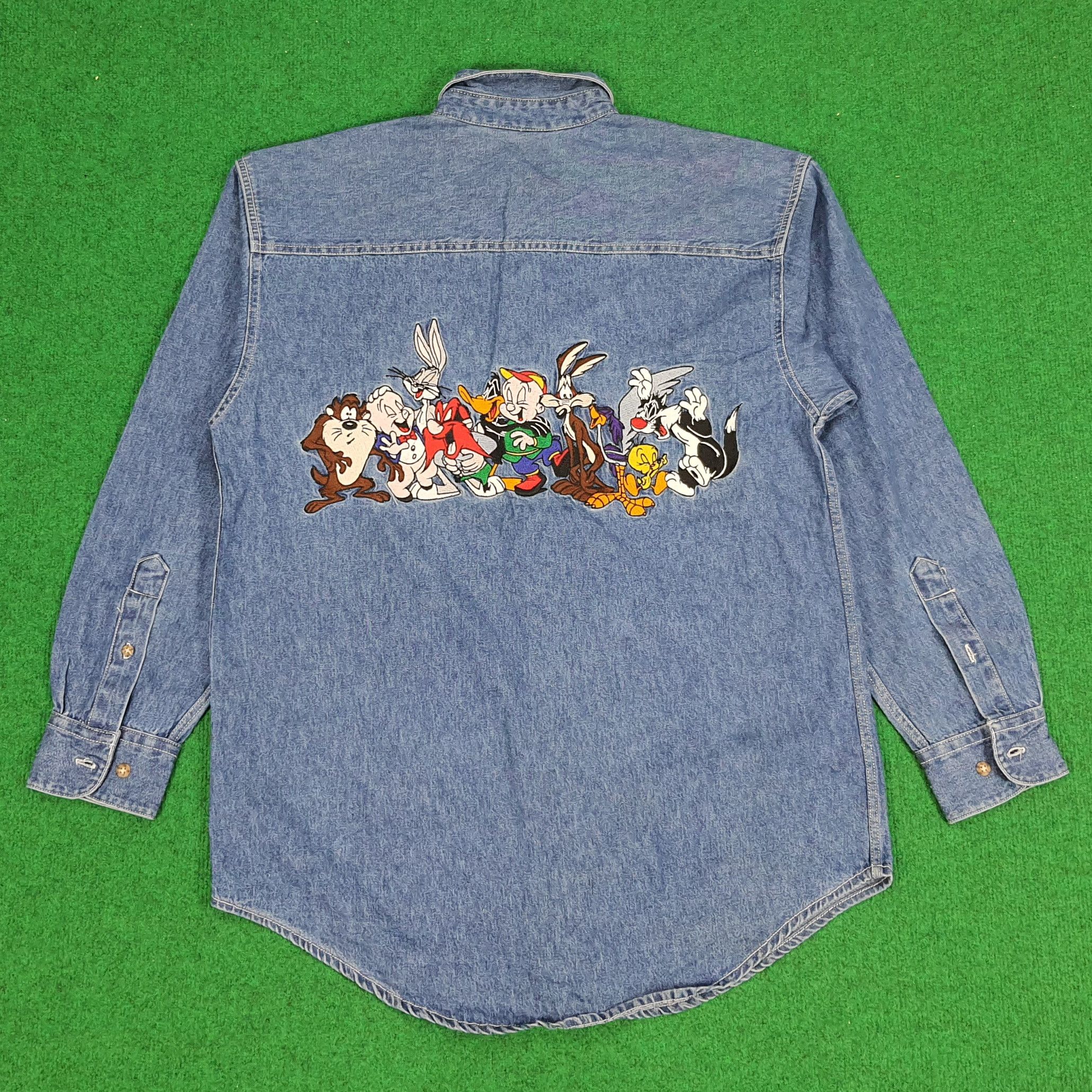 Vintage × Warner Bros Vintage Warner Bros. LOONEY TUNES Embroidery Shirt Size US M / EU 48-50 / 2 - 1 Thumbnail