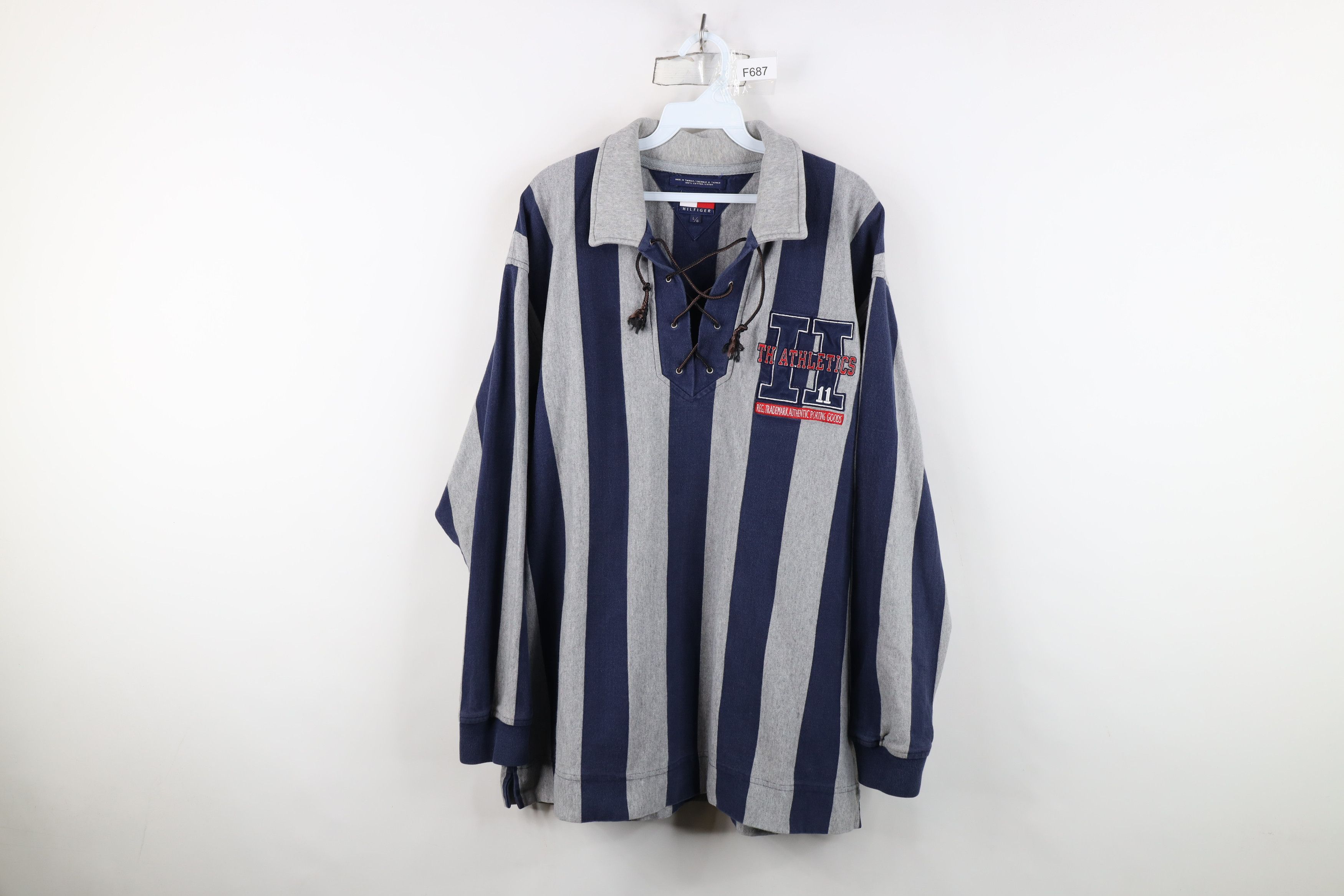 Vintage 90s Tommy Hilfiger Long Sleeve Rugby Polo Shirt