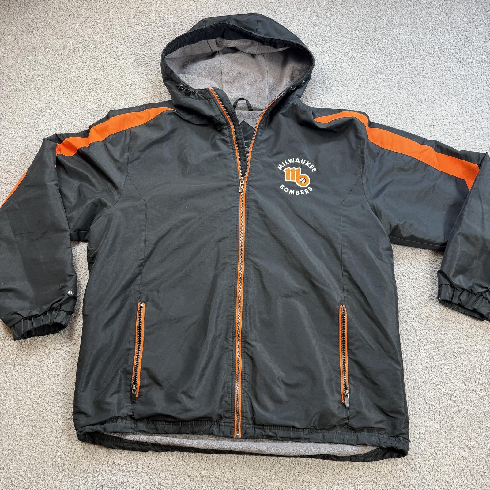 Holloway Vintage Milwaukee Bombers Hooded Jacket Black Embroidered L Size US L / EU 52-54 / 3 - 1 Thumbnail