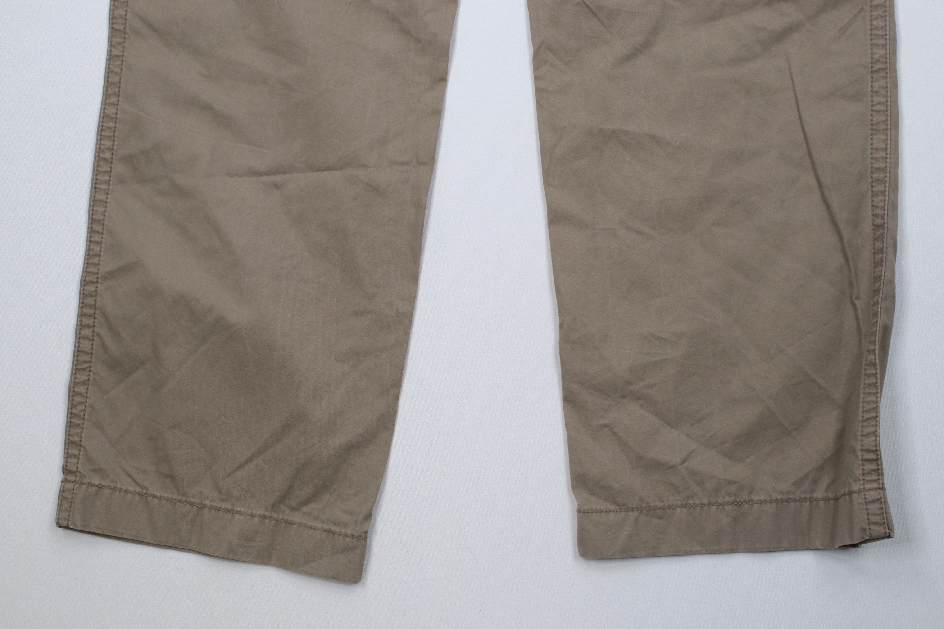 J.Crew Vintage J Crew Fit Premium Wide Leg Cargo Pants Beige Size US 34 / EU 50 - 13 Thumbnail