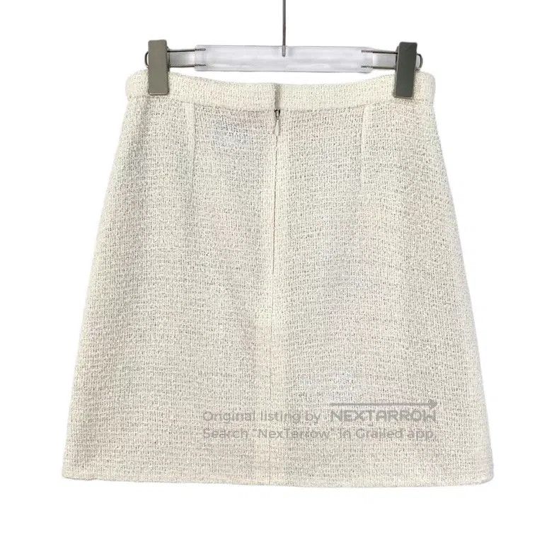 Chanel Chanel Station Series Beige Pocket Woven Half-length A-lin Size 24" / US 00 / IT 34 - 2 Thumbnail