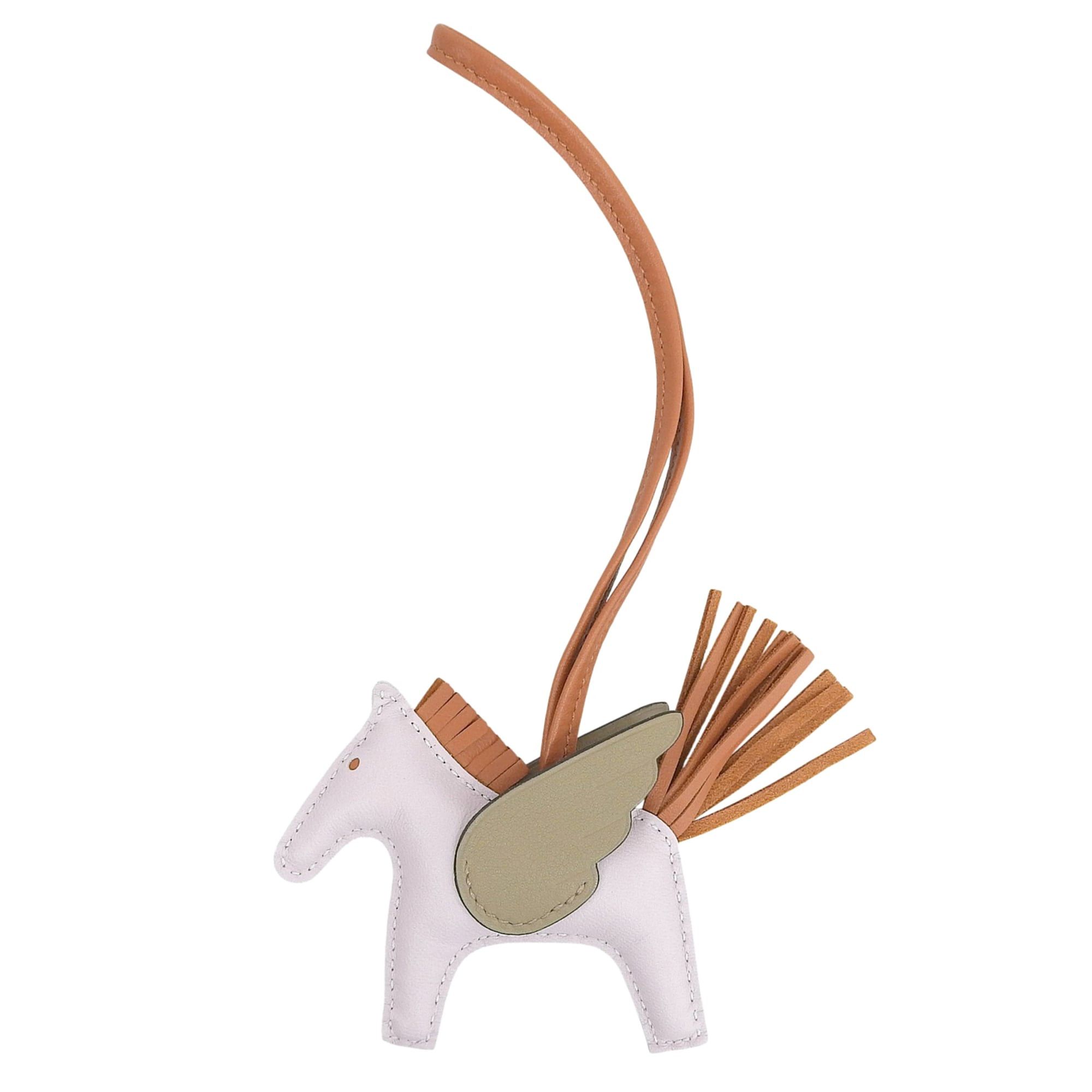 Hermes HERMES Rodeo Pegasus PM bag charm in Agneau Milo mauve pale beige Malfa Pain d'Épices with W stamp, box included, made France, women's. Size ONE SIZE - 1 Thumbnail