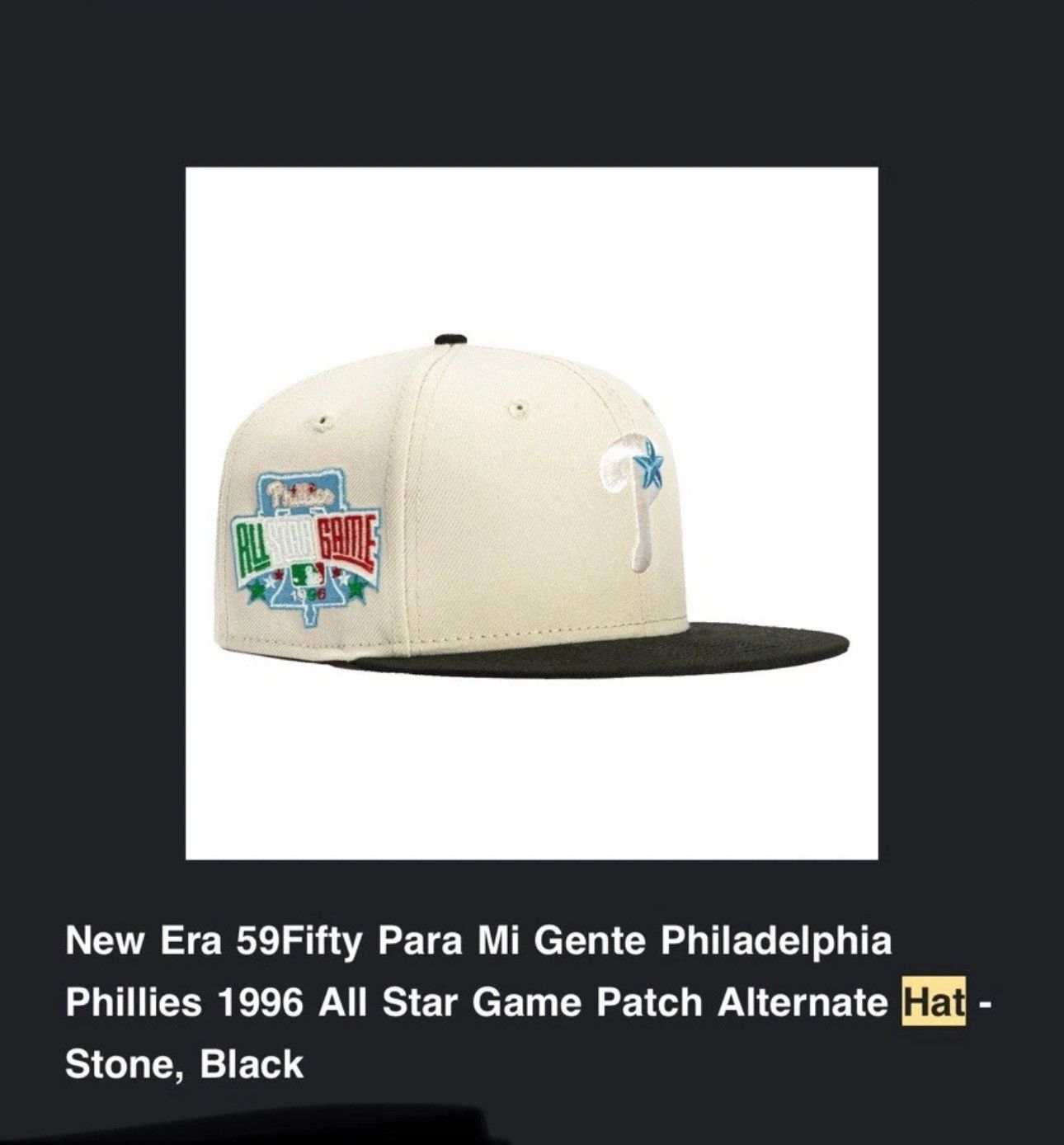 Hat Club Paletero Phillies Philadelphia 7 5/8 Para mi Gente