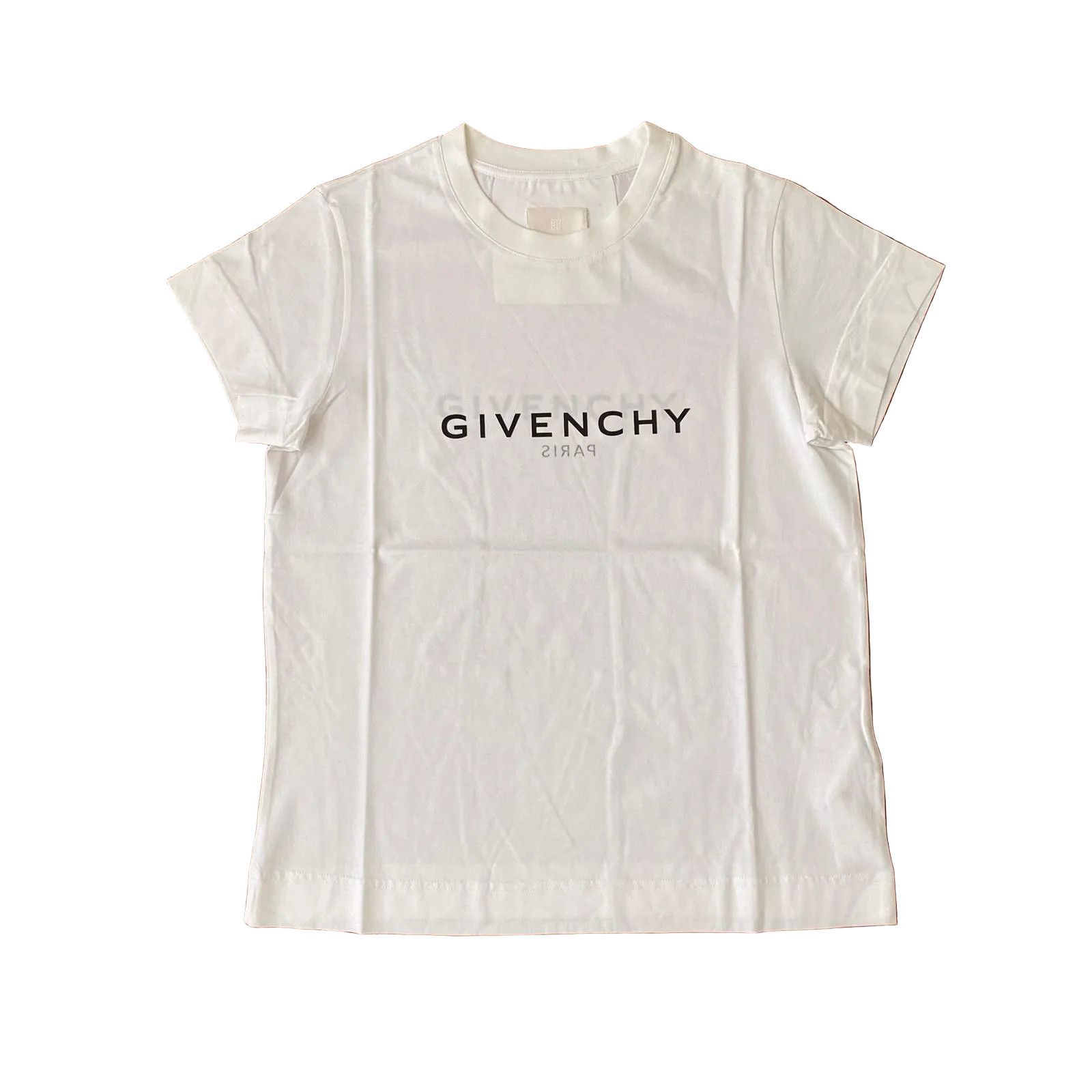 Givenchy White Reverse Logo T-Shirt Size M / US 6-8 / IT 42-44 - 1 Thumbnail