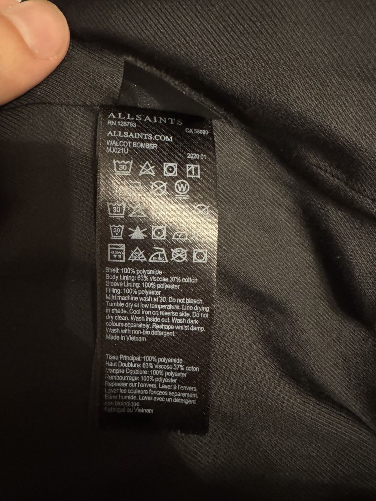 Allsaints Allsaints Walcot Bomber Size US M / EU 48-50 / 2 - 6 Thumbnail