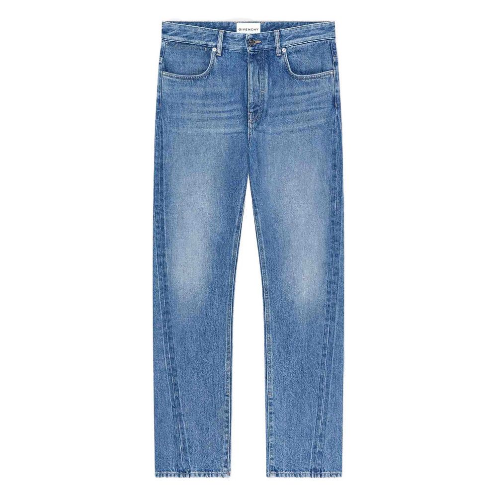 Givenchy Givenchy BLUE Denim - Wide-Leg Jeans Size US 36 / EU 52 - 1 Thumbnail