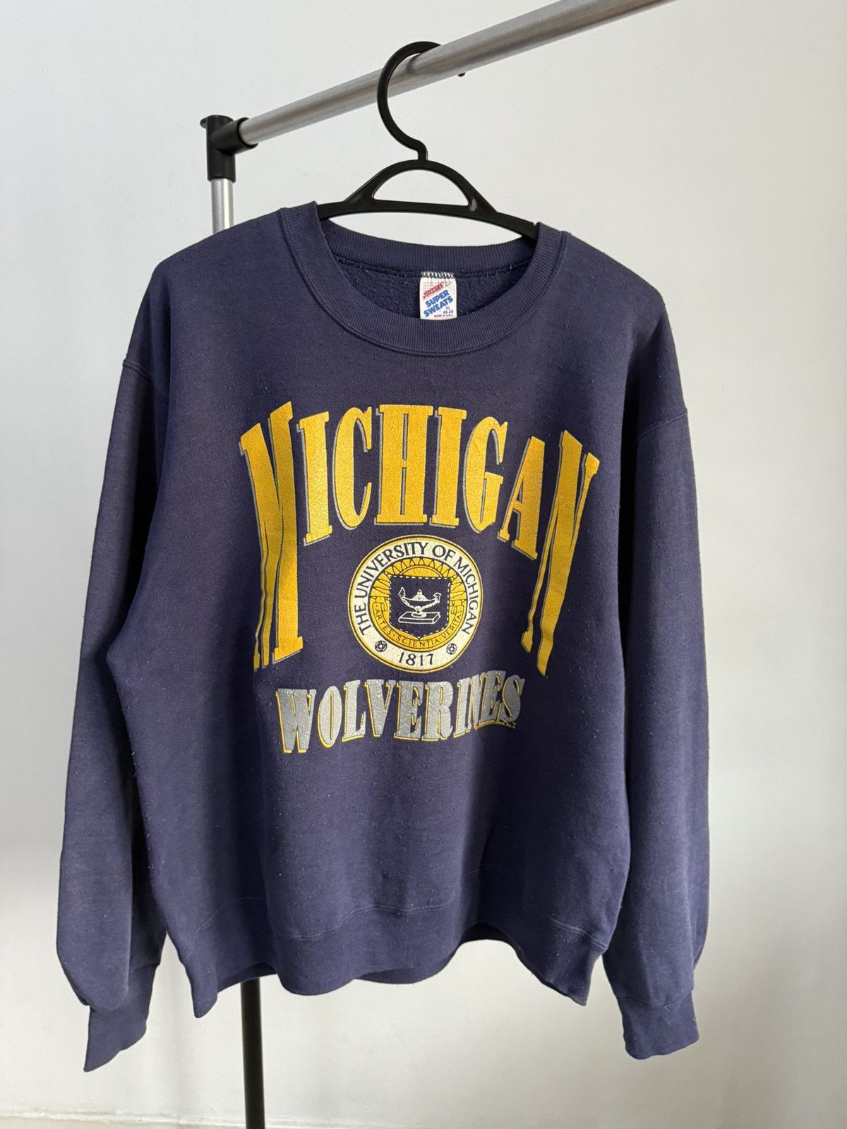 Vintage Vintage 1990s Michigan Wolverine swetshirt Size US XL / EU 56 / 4 - 1 Thumbnail