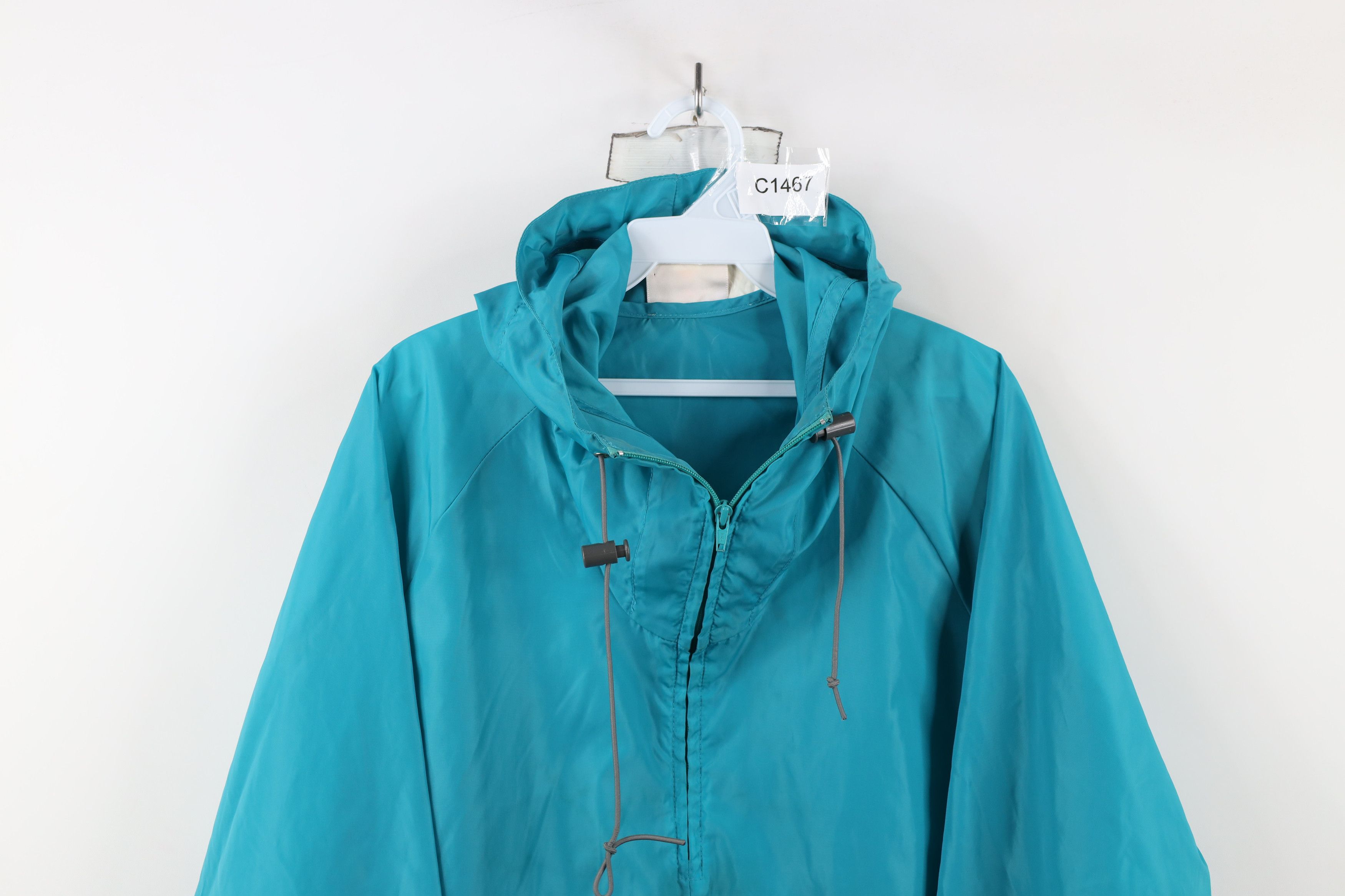 Columbia × Vintage Vintage 80s Columbia Hooded Packable Anorak Jacket Teal Size US L / EU 52-54 / 3 - 2 Thumbnail