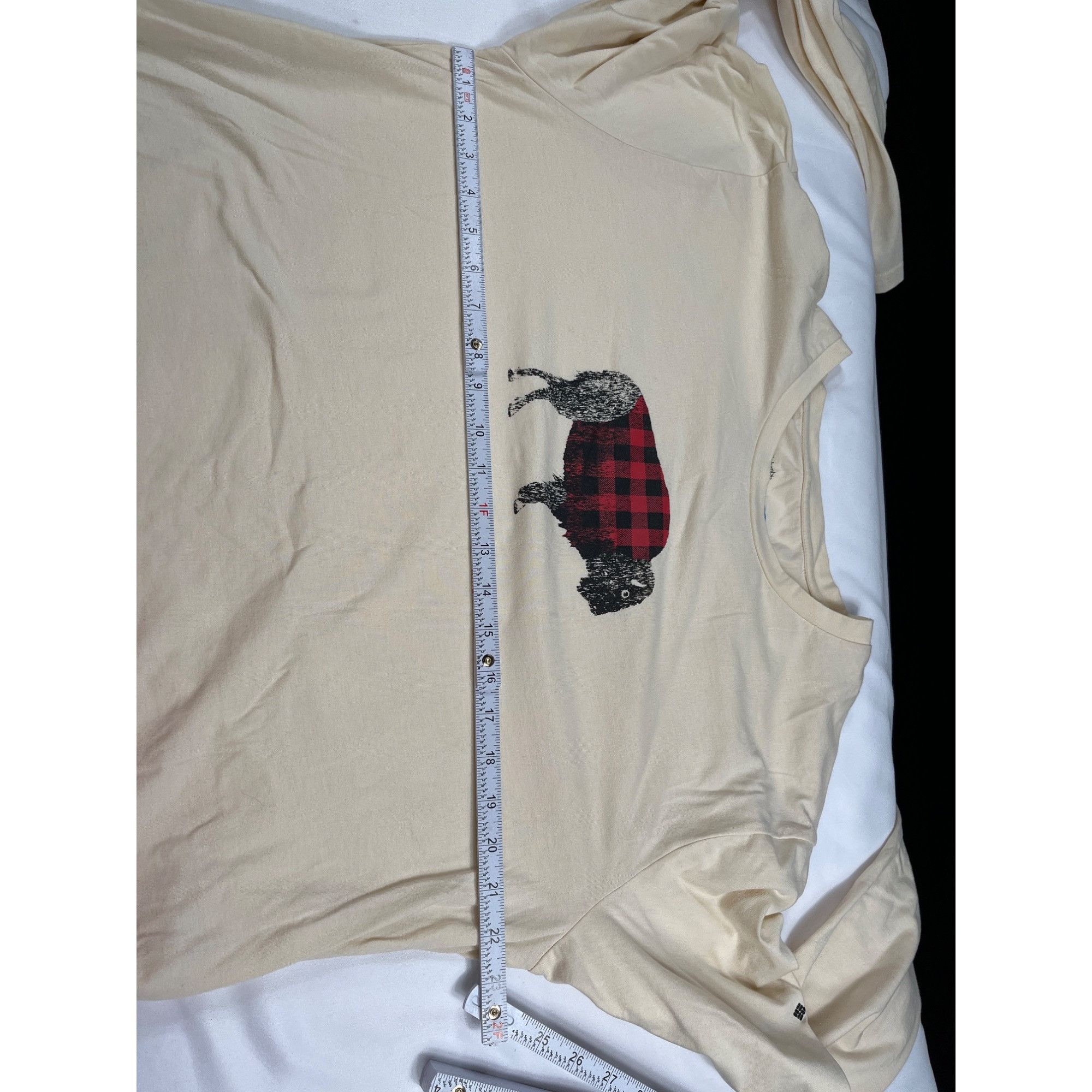 Columbia Columbia SKU 7689 Womens Beige Long Sleeve Buffalo Print T S Size XL / US 12-14 / IT 48-50 - 5 Thumbnail