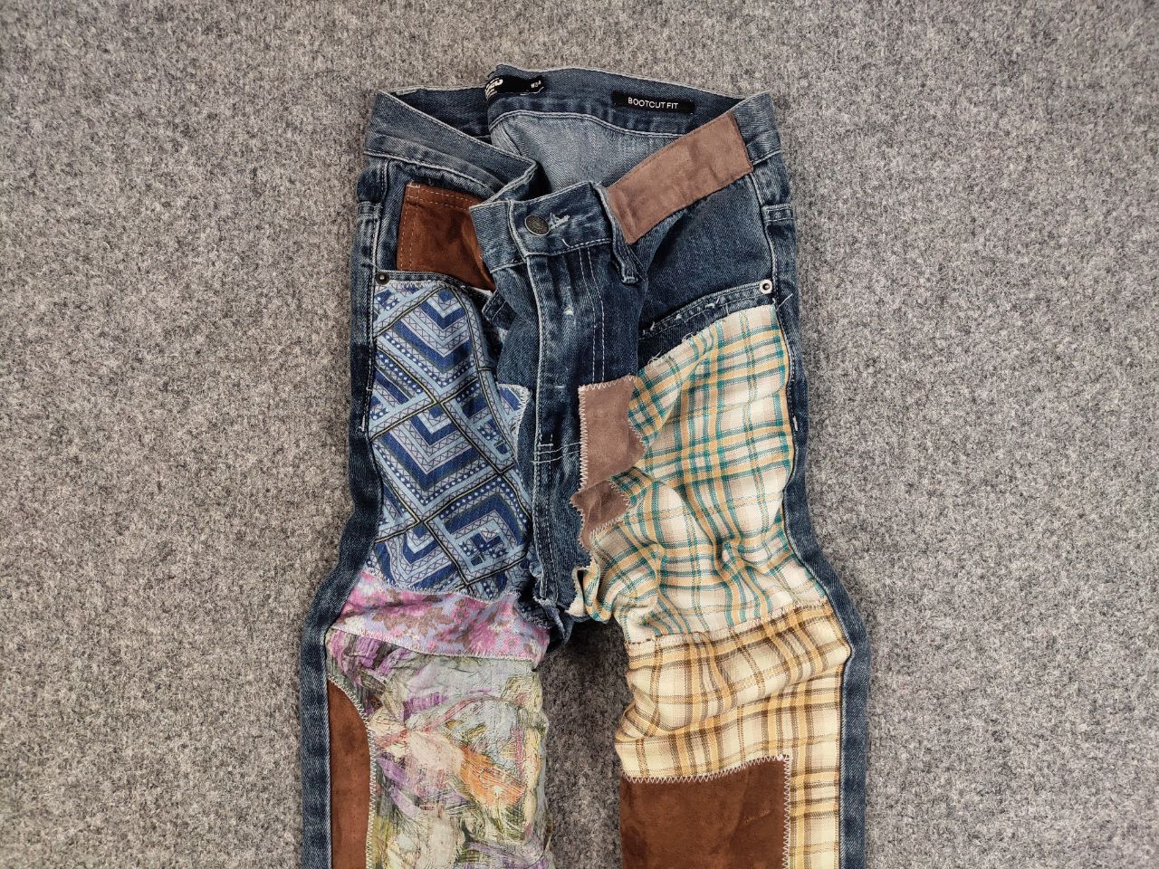 Jaded London × Vintage Vintage Japan Style Jaded london patchwork Denim Jeans Size US 34 / EU 50 - 2 Thumbnail