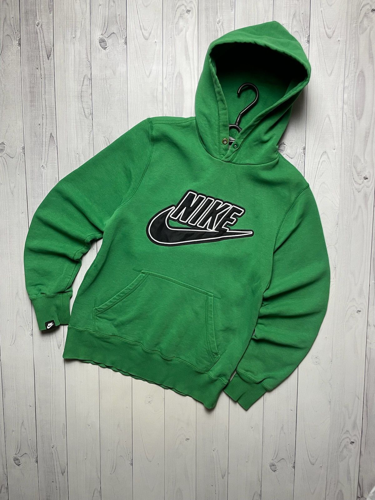 Vintage Nike Green hoodie size S big logo