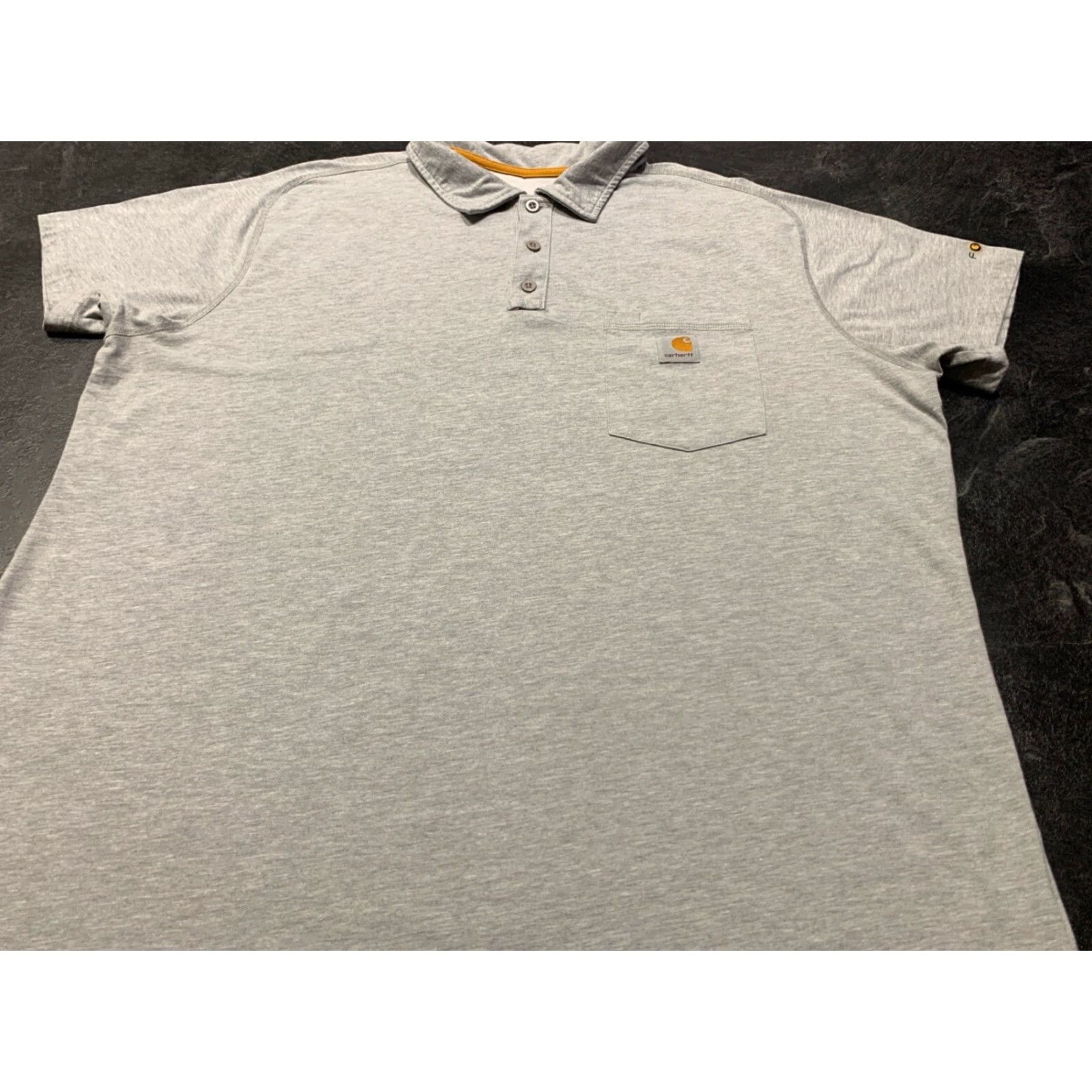 Carhartt Carhartt Mens Polo Shirt 2XL Short Sleeve Gray Relaxed Fit Casual Knit All Seasons Size US XXL / EU 58 / 5 - 2 Thumbnail