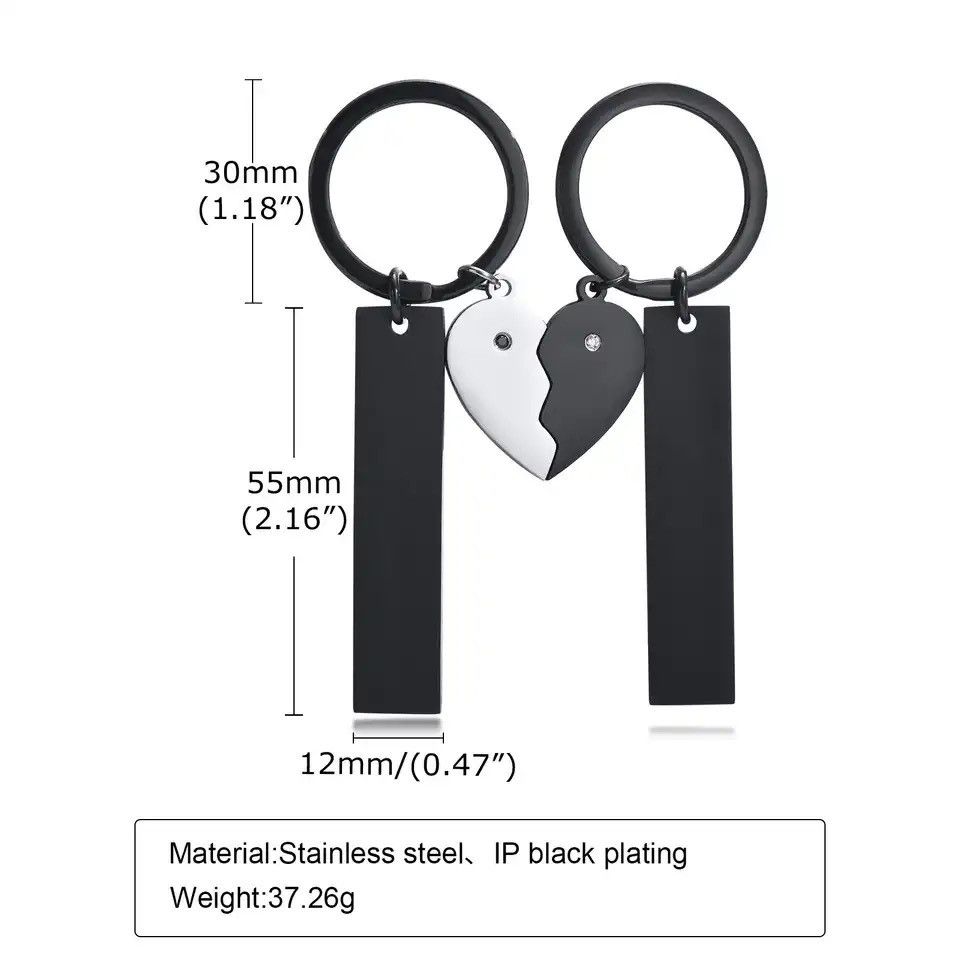Other Heart Puzzle Key Chain Size ONE SIZE - 2 Thumbnail