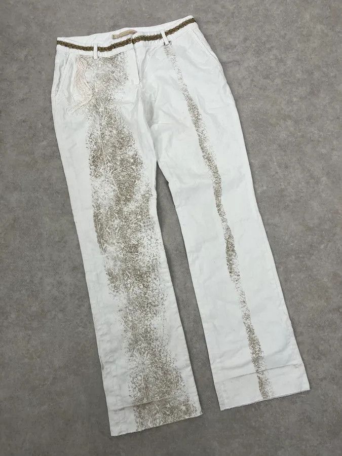 Roberto Cavalli 2000s Roberto Cavalli White Fur Effect Cozy Pants Size US 30 / EU 46 - 5 Thumbnail