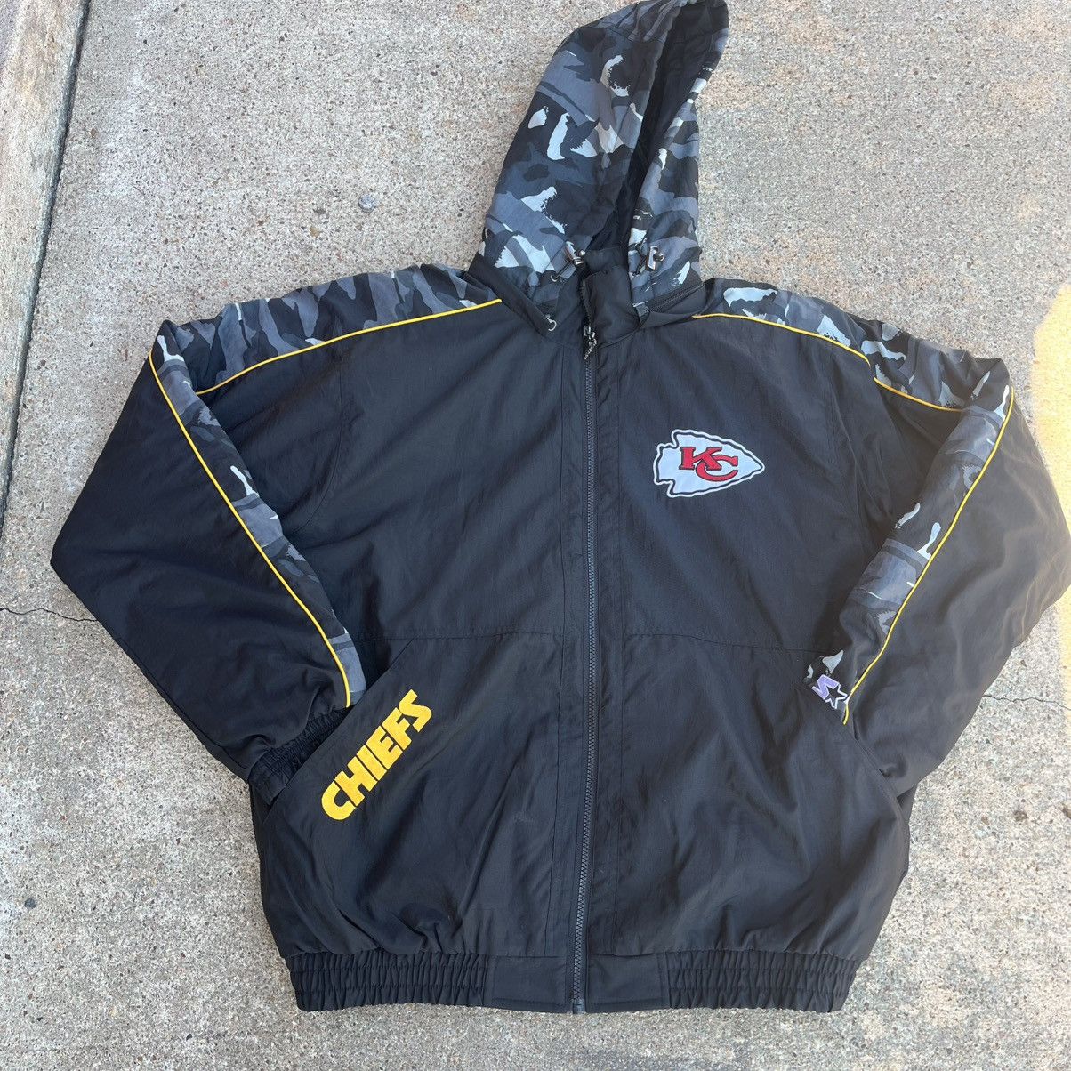 Starter Vintage camo Black and Gray Chiefs Jacket Size US L / EU 52-54 / 3 - 1 Thumbnail