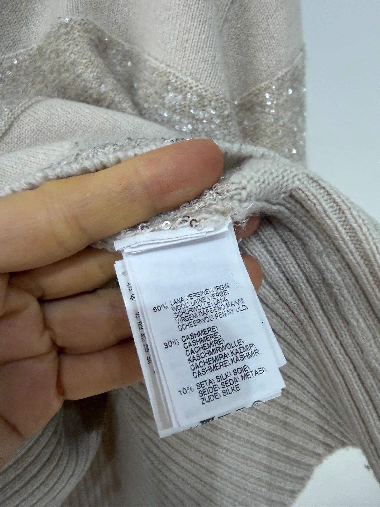 Brunello Cucinelli Brunello Cucinelli Starry Sequin Stand Collar Knit Top Size XS / US 0-2 / IT 36-38 - 4 Thumbnail