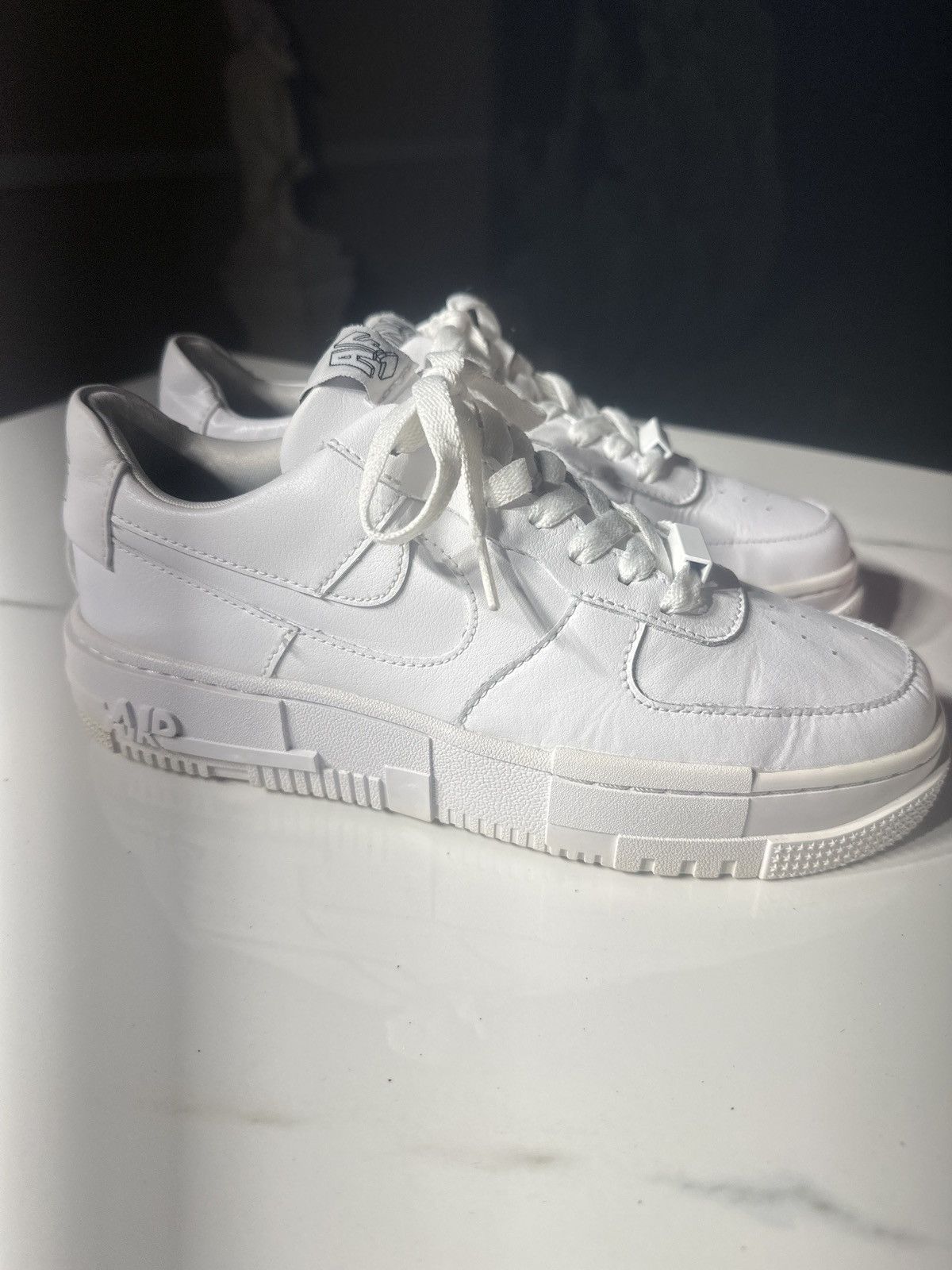 Nike Air Force Low Pixel Triple White Shoes
