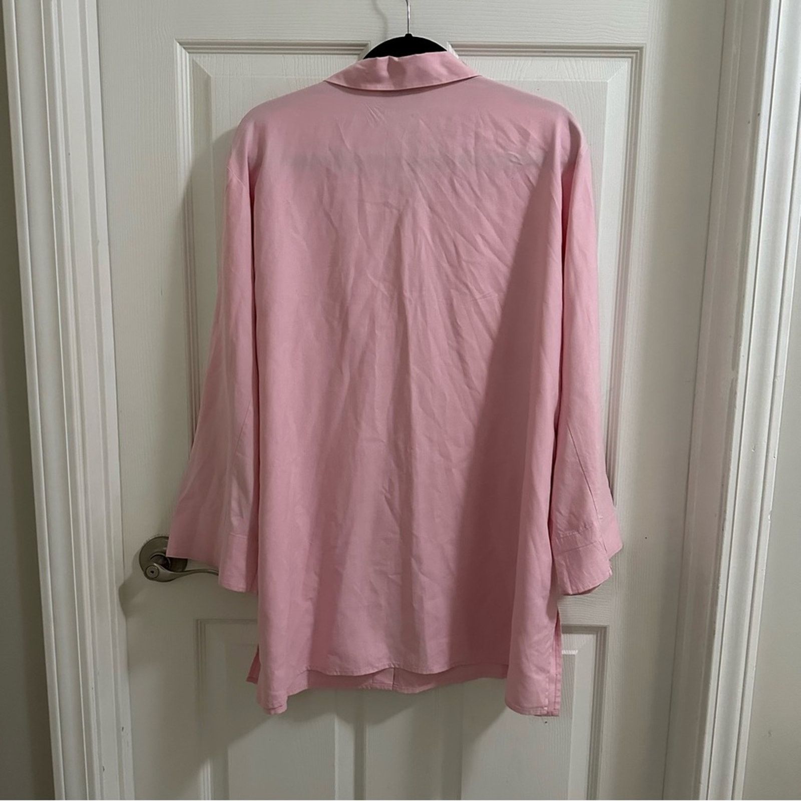Other Anna and Frank Woman Vintage 100% Silk Button down Blouse 1X Size XL / US 12-14 / IT 48-50 - 2 Thumbnail
