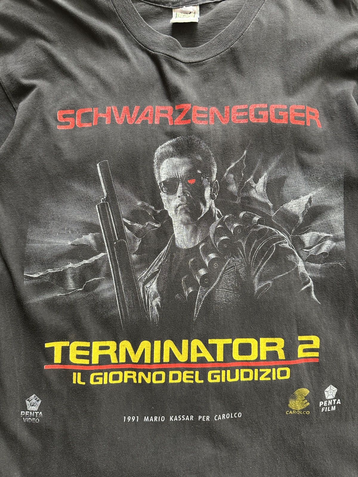 Vintage ULTRA RARE TERMINATOR 2 ARNOLD SCHWARZENEGGER T-SHIRT L Size US L / EU 52-54 / 3 - 3 Thumbnail