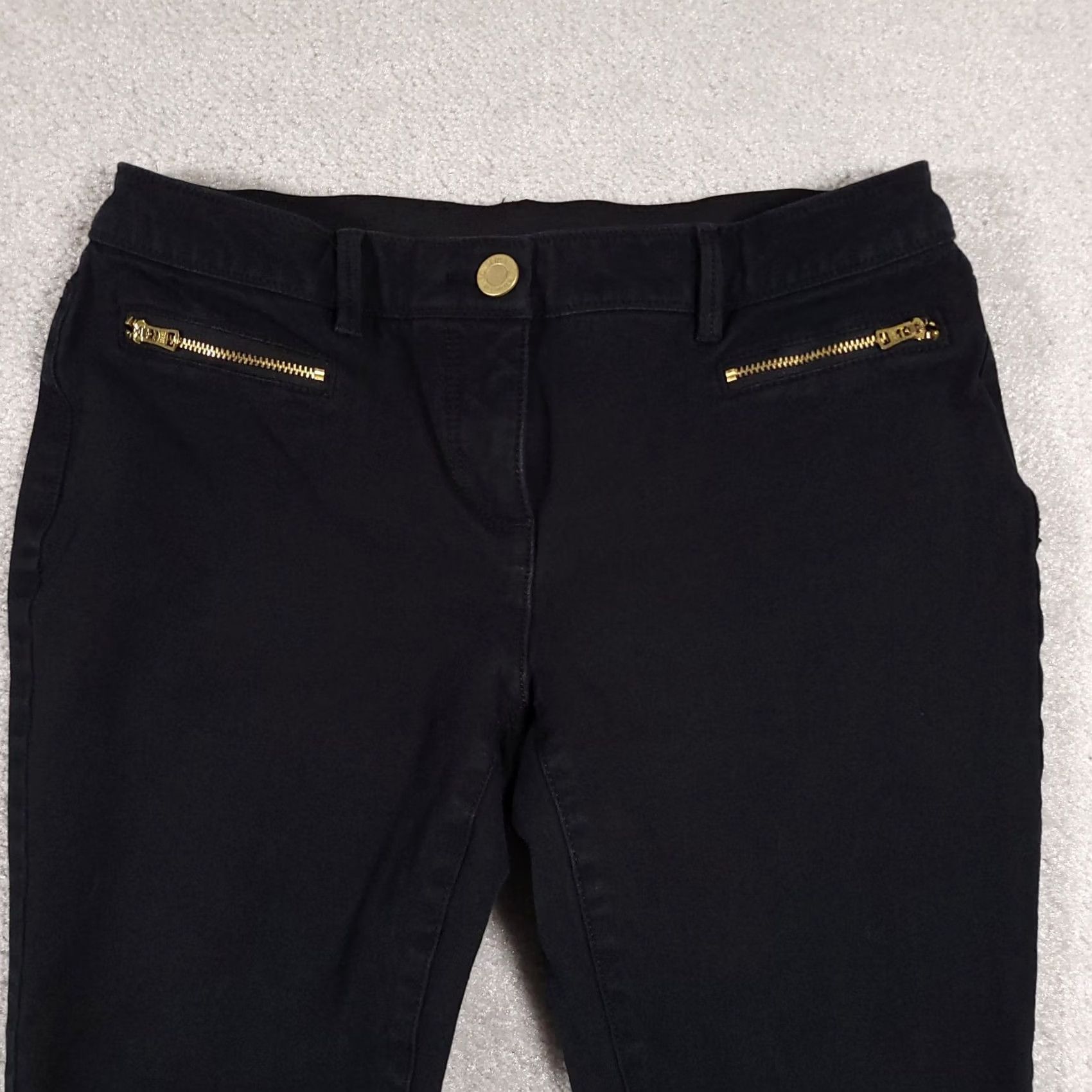 Vintage Chicos So Slimming Ankle Jeans Women's 0 Petite Black Capri Stretch Zip Pockets Jeans Size 28" / US 6 / IT 42 - 3 Thumbnail