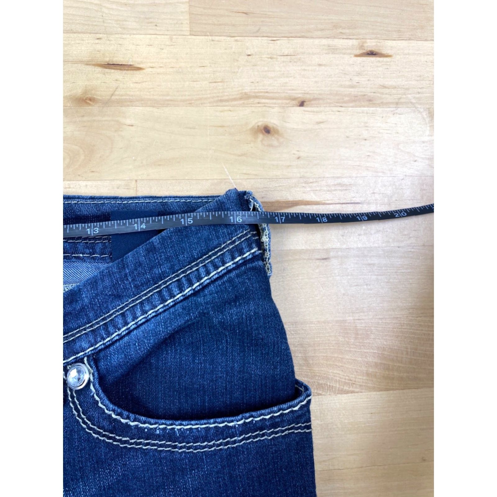 Vintage Seven7 Jeans Womens Bootcut Jeans 16 Blue Dark Wash Inseam 25" 9588 Size 38" / US 16 / IT 52 - 7 Thumbnail