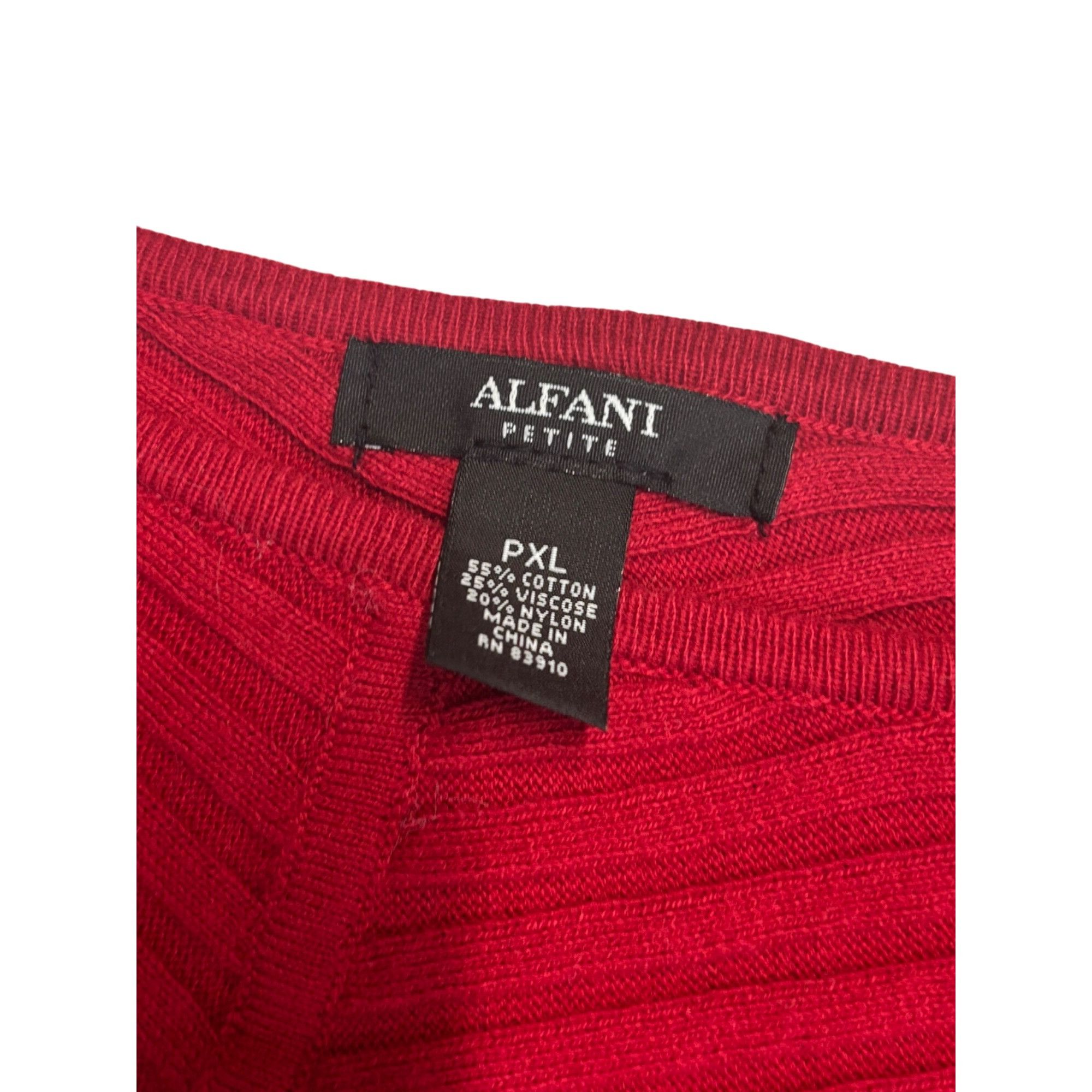 Alfani Alfani Women’s Petite Mitered Ribbed Dolman Sweater, Red, PX Size ONE SIZE - 6 Thumbnail