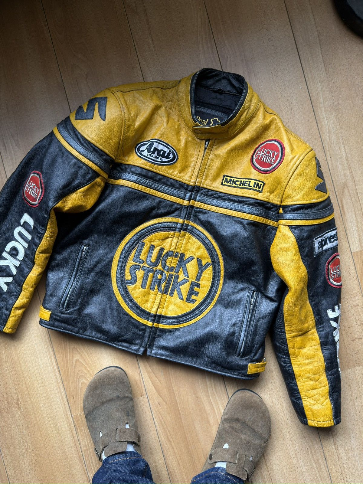 Leather Real leather jacket racing arrow lucky strike arai michelin Size US L / EU 52-54 / 3 - 2 Thumbnail