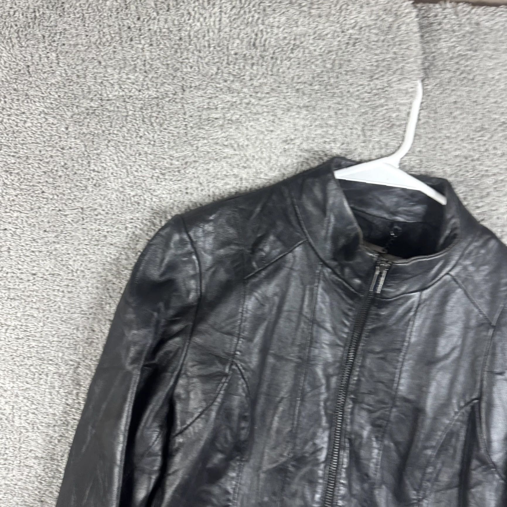 Vintage Wilsons Leather Jacket Womens Medium Black Genuine Leather Full Zip Pockets Size M / US 6-8 / IT 42-44 - 5 Thumbnail