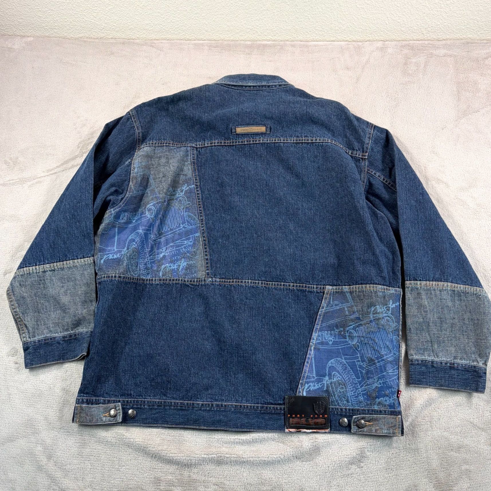 Phat Farm VINTAGE Phat Farm Denim Baggy Hip Hop Jacket 3XL Jeans 38x33 Set Size US 39 - 7 Thumbnail