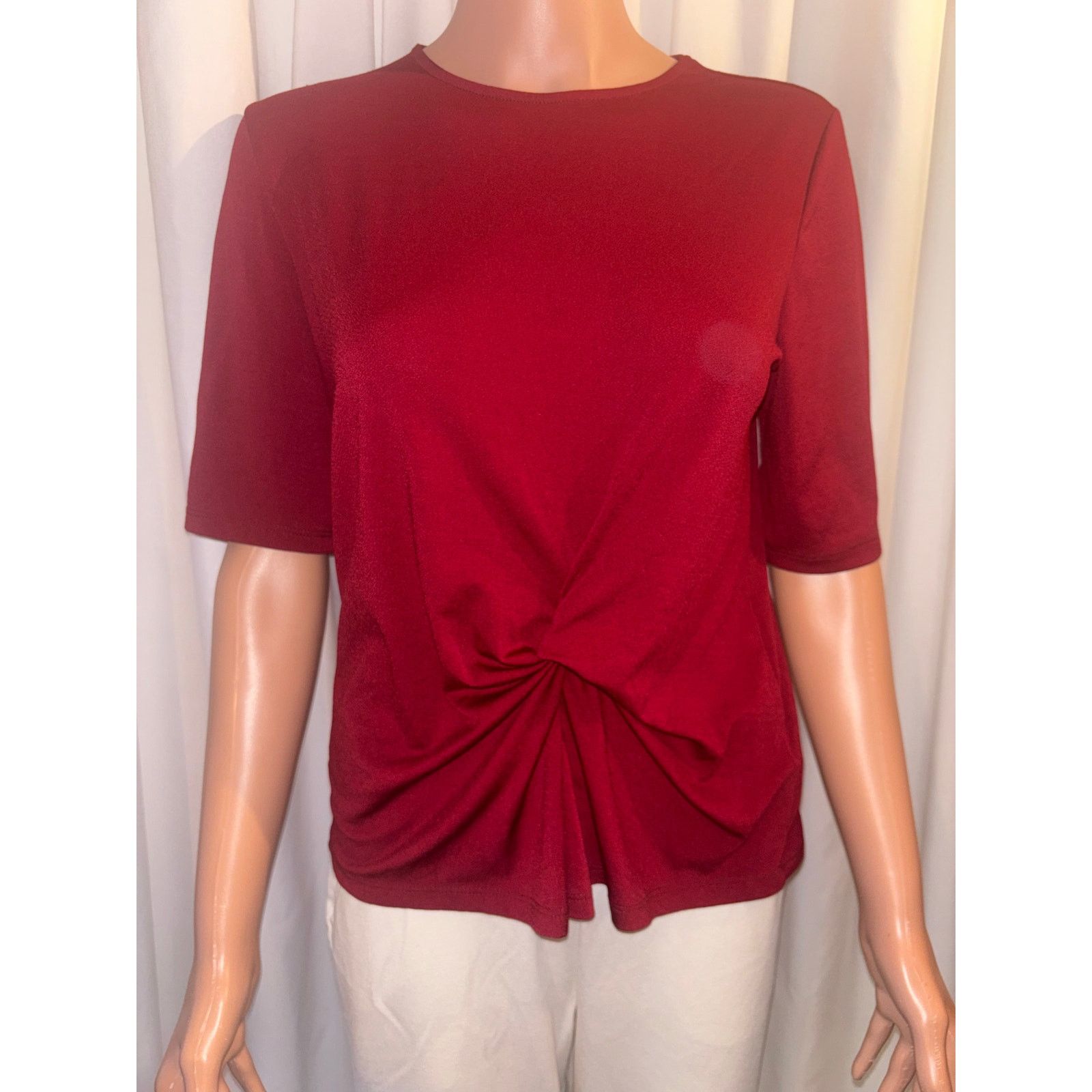 The Unbranded Brand Top Shop Size 6 Red Wine Blouse Size M / US 6-8 / IT 42-44 - 1 Thumbnail