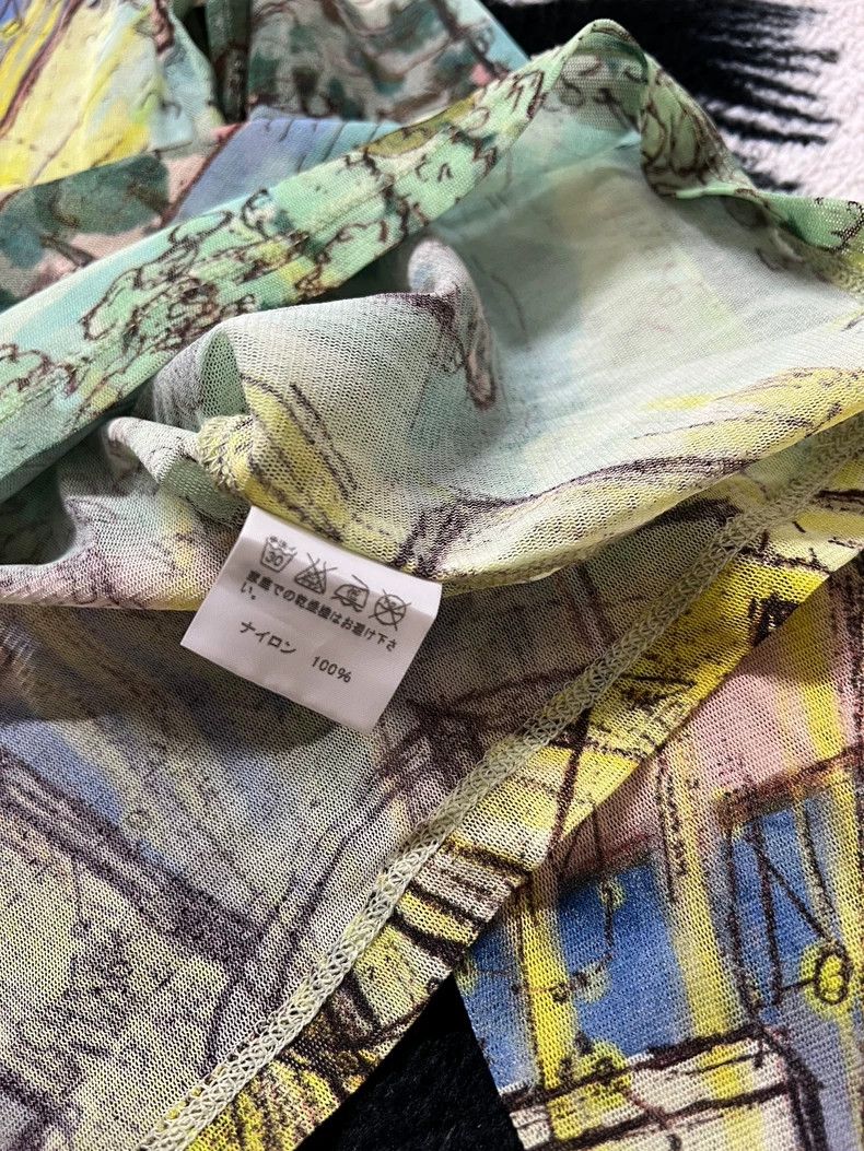 Issey Miyake Graffiti tulle top