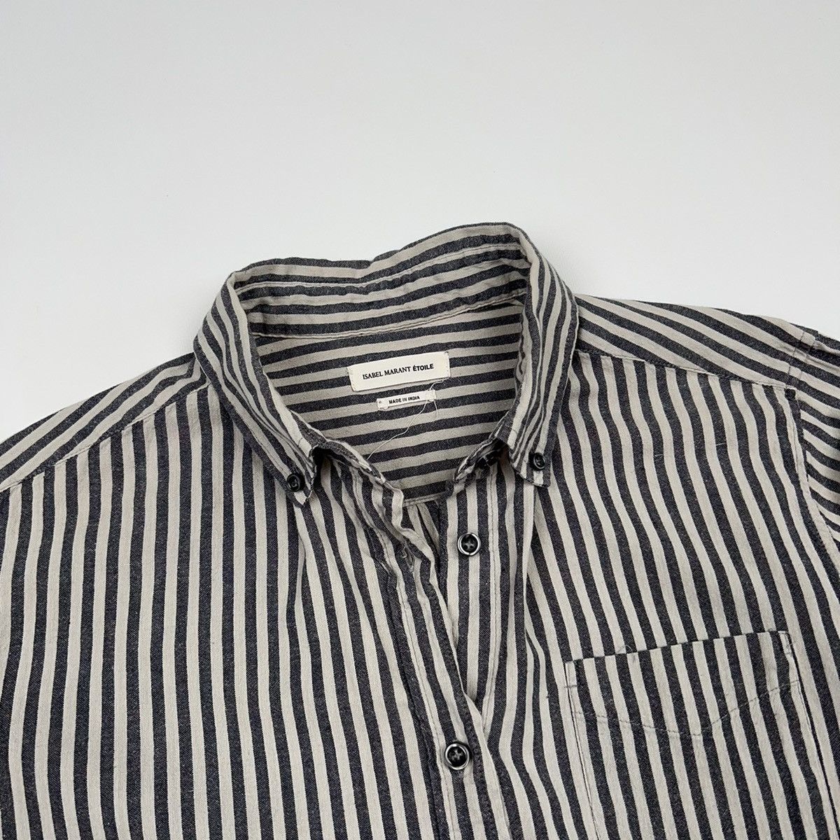 Isabel Marant Isabel Marant Etoile Stripped Gray Black Shirt Size XS / US 0-2 / IT 36-38 - 20 Thumbnail