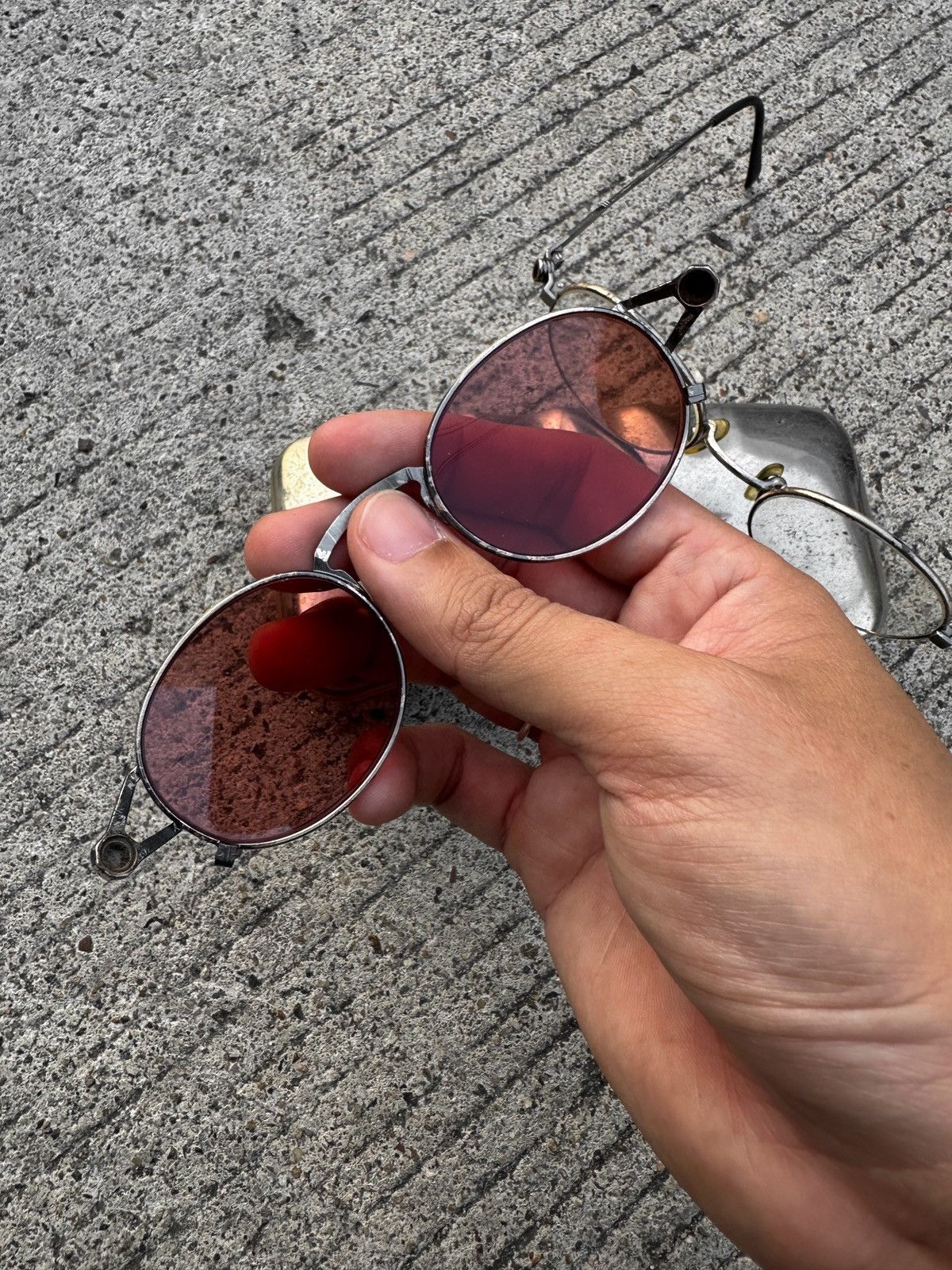 Jean Paul Gaultier Vtg 1995 Jean Paul Gaultier 56-7110 Clip On Sunglasses Size ONE SIZE - 7 Thumbnail