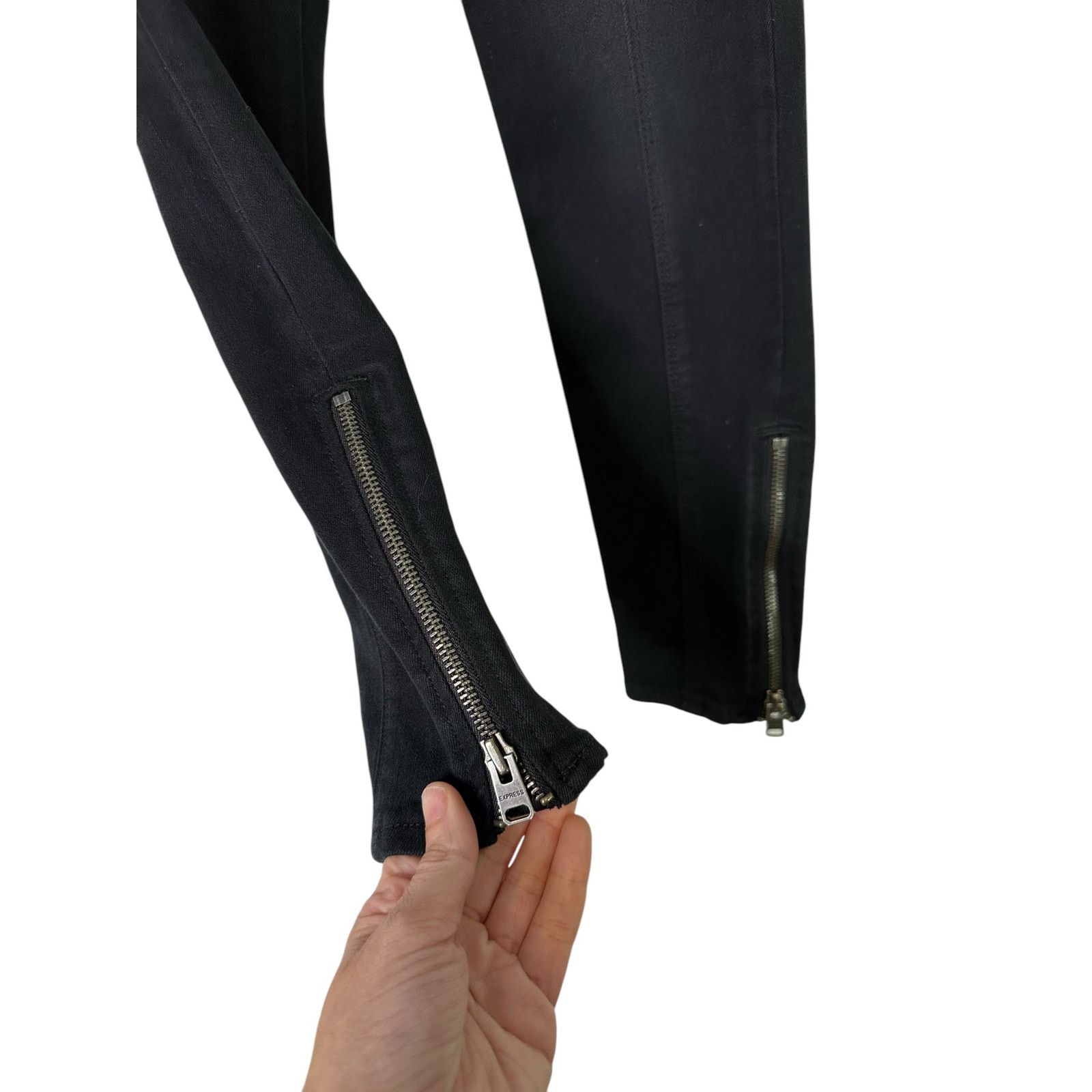 Express Express Stella Low Rise Leggings Zipper Ankle Jeans size 2 Size 26" / US 2 / IT 38 - 10 Thumbnail