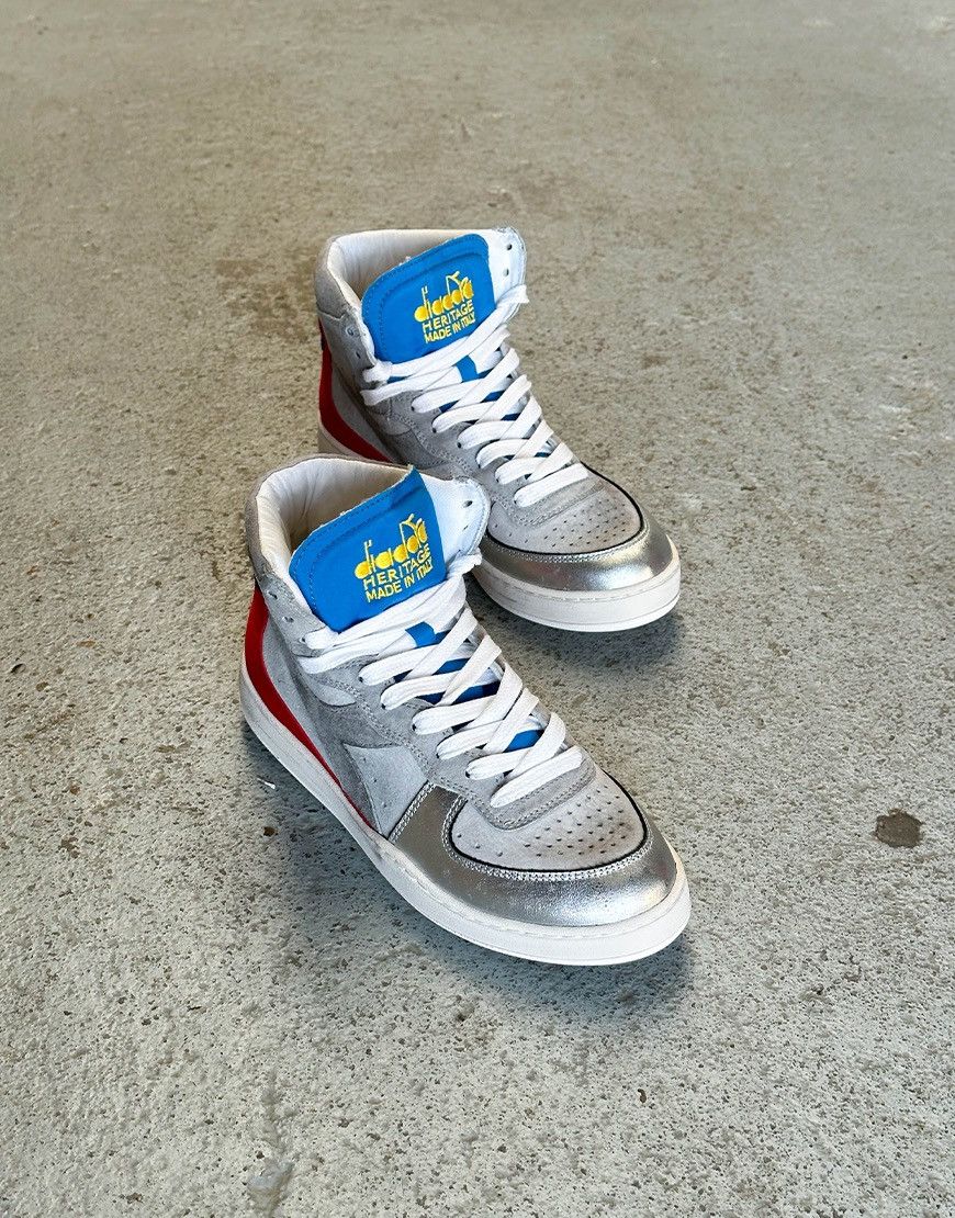 Diadora Diadora Mi Basket Italia Grey Rock High top made in Italy Size US 10.5 / EU 43-44 - 2 Thumbnail
